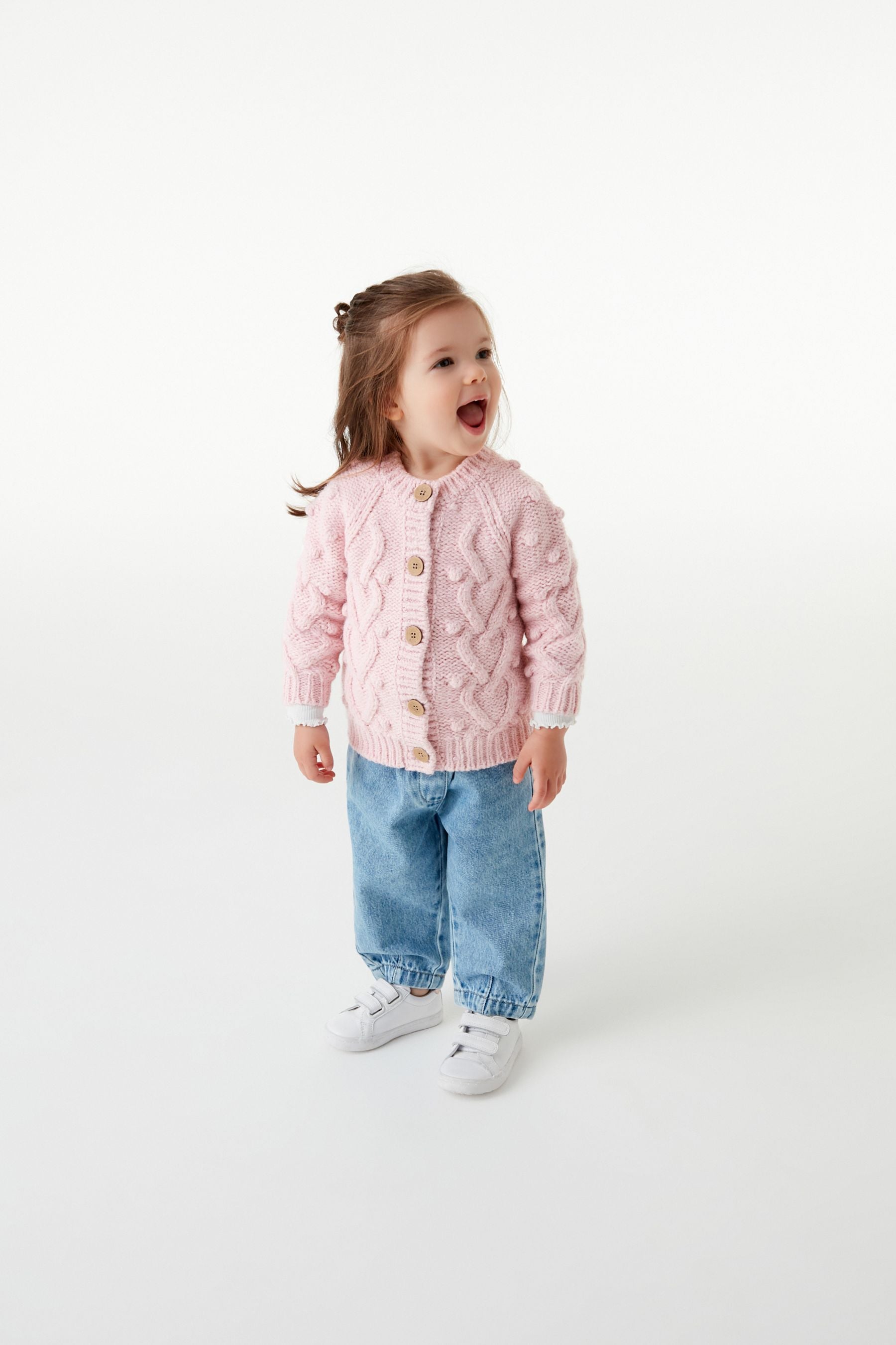 Pink Chunky Cardigan (3mths-10yrs)