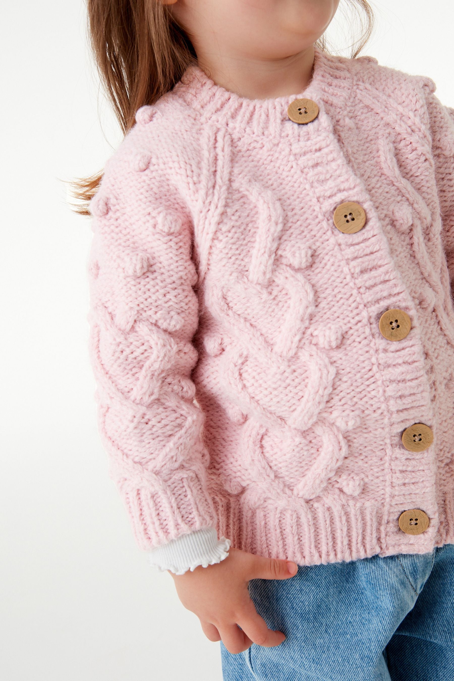 Pink Chunky Cardigan (3mths-10yrs)