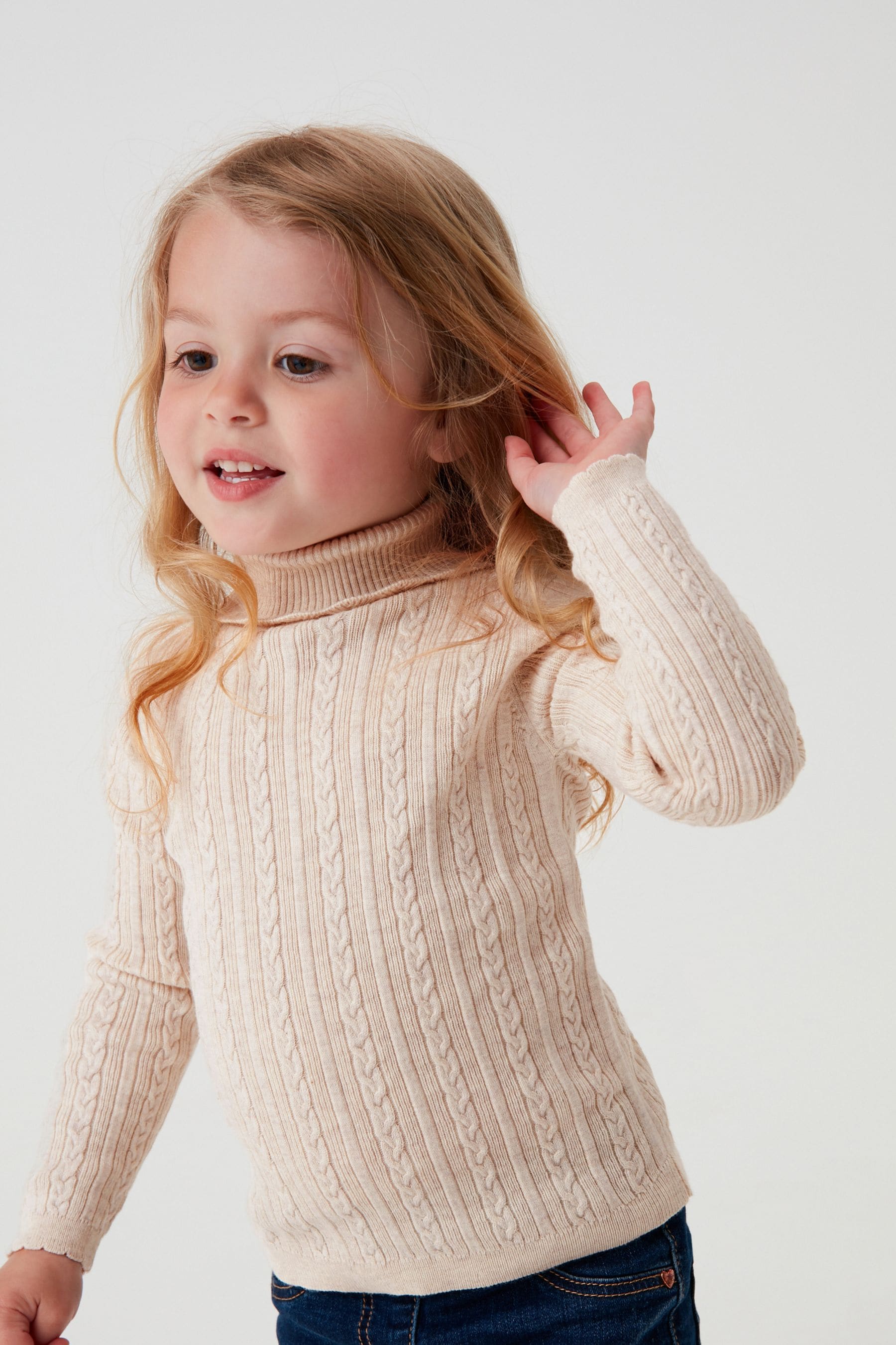 Oatmeal Roll Neck Jumper (3mths-7yrs)