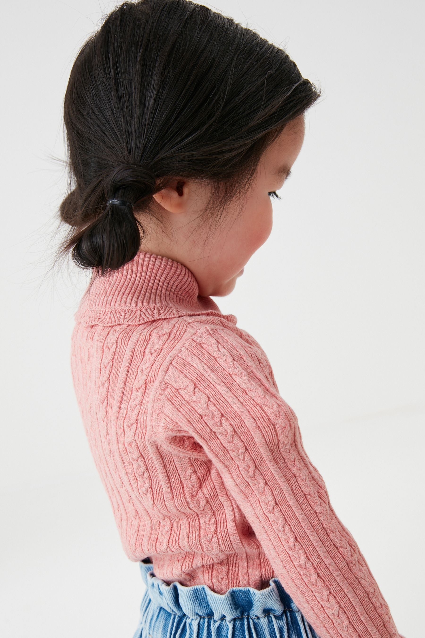 Pink Roll Neck Jumper (3mths-7yrs)