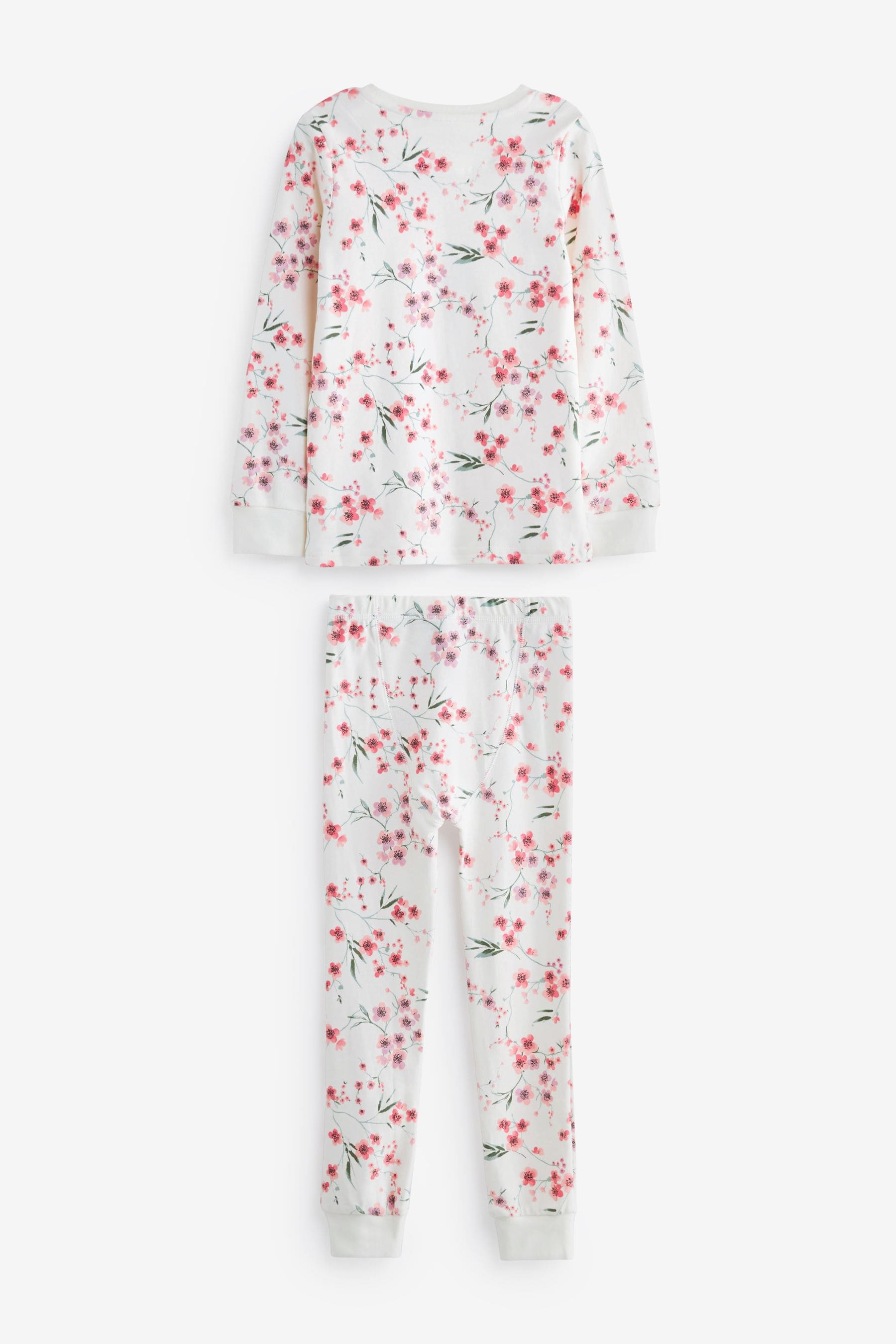 Pink/Cream Floral Pyjamas 3 Pack Pyjamas (3-16yrs)