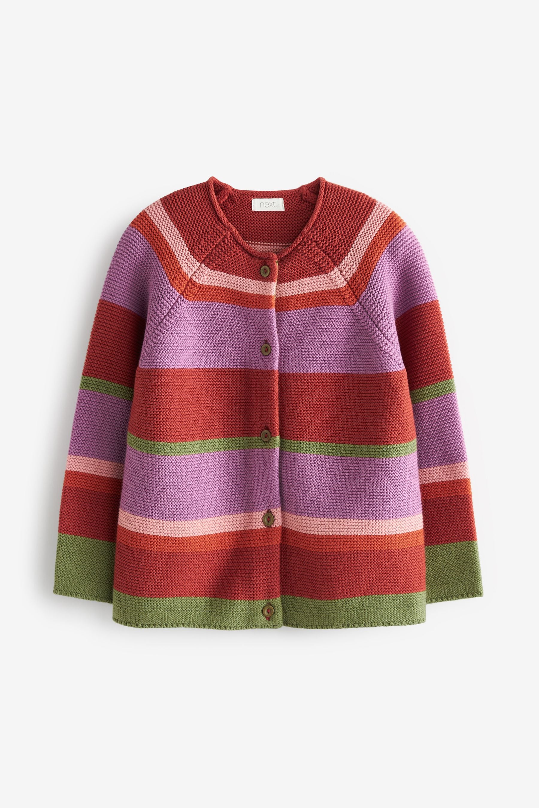 Bright Pink/Red Stripe Cardigan (3mths-10yrs)