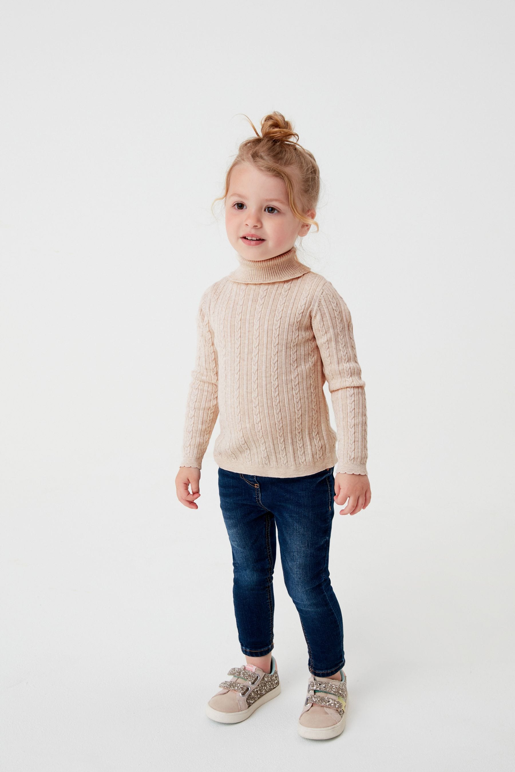 Oatmeal Roll Neck Jumper (3mths-7yrs)