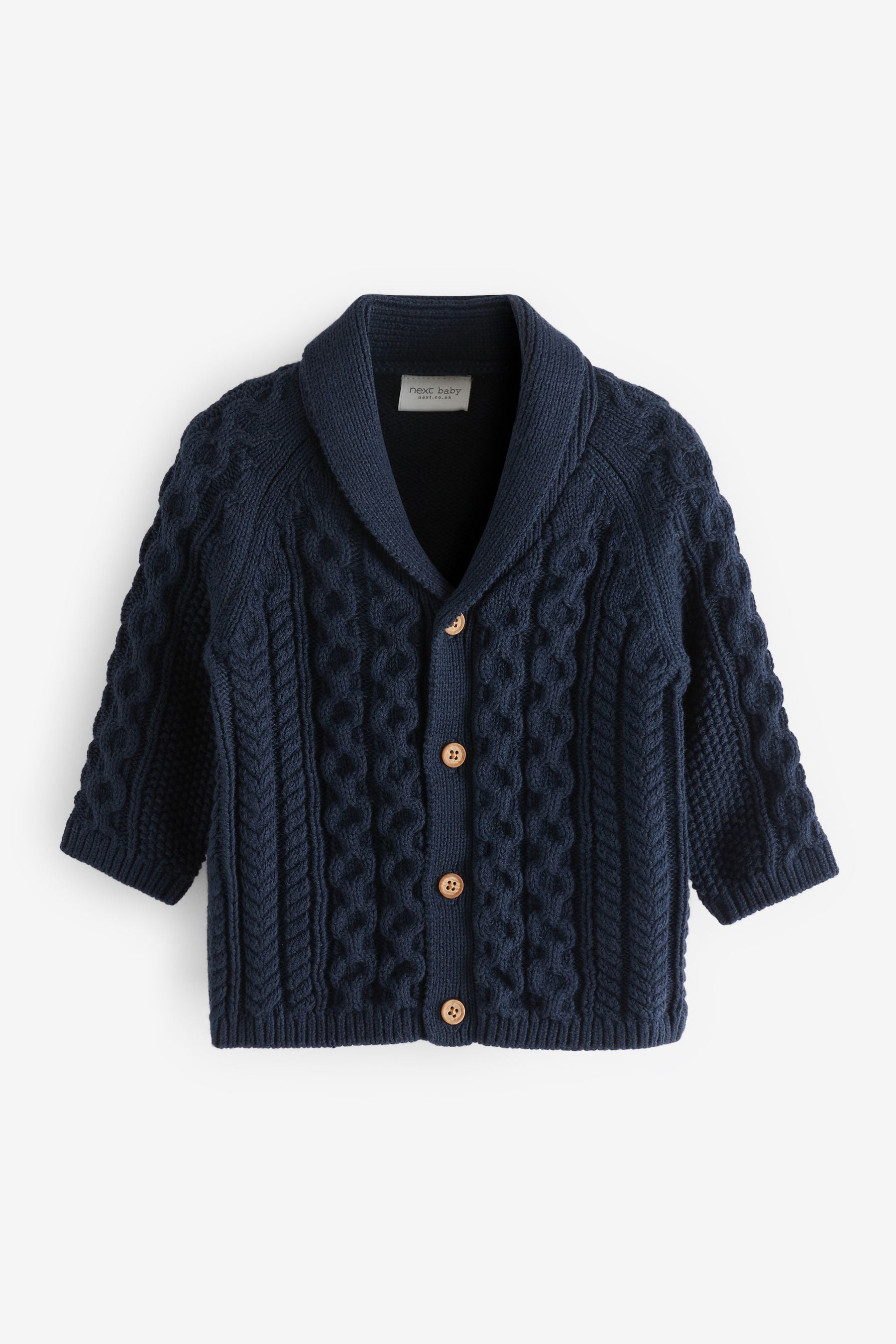 Navy Blue Baby Shawl Cardigan (0mths-2yrs)