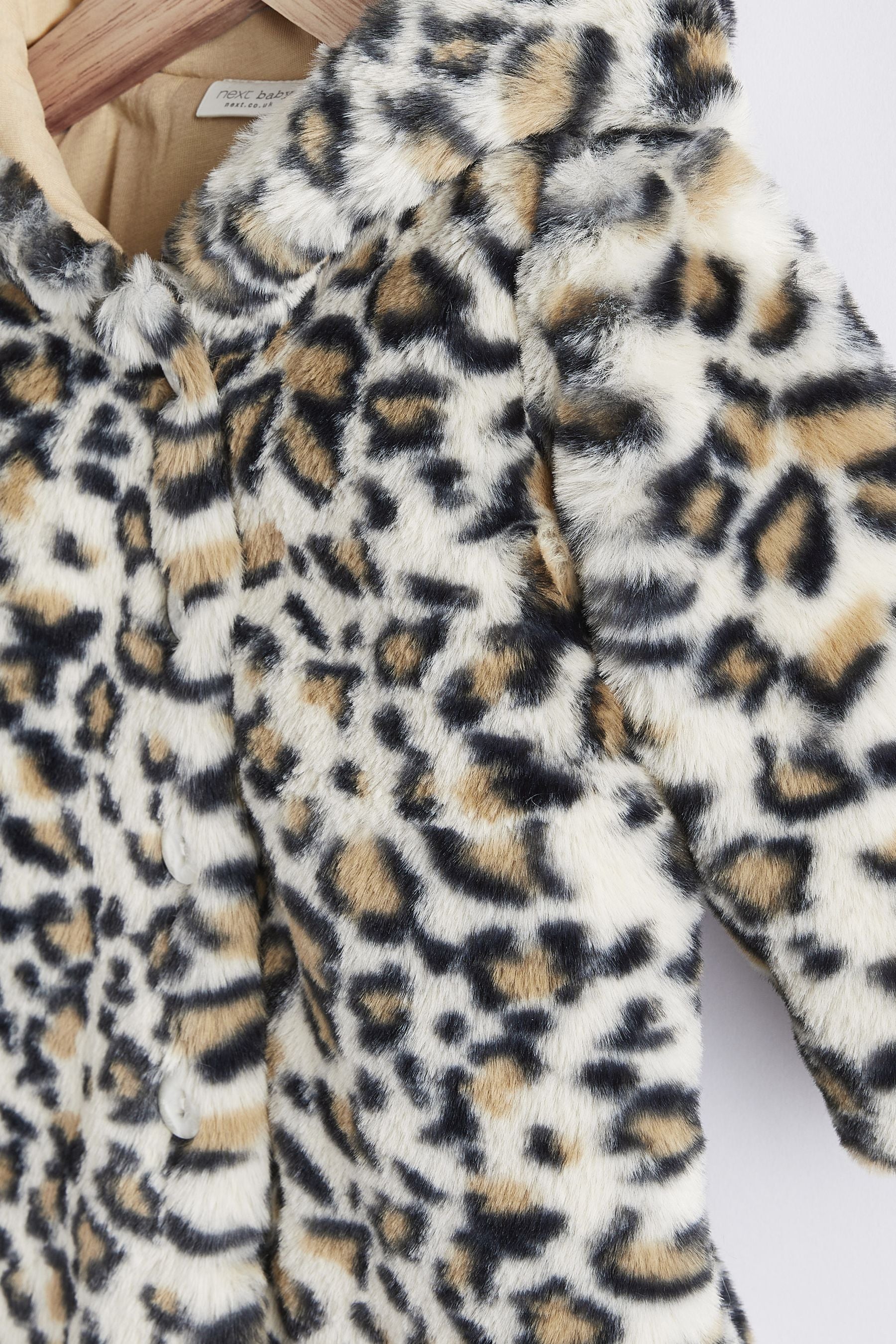 Animal Print Hooded Ears Cosy Button-Up Baby Jacket (0mths-2yrs)