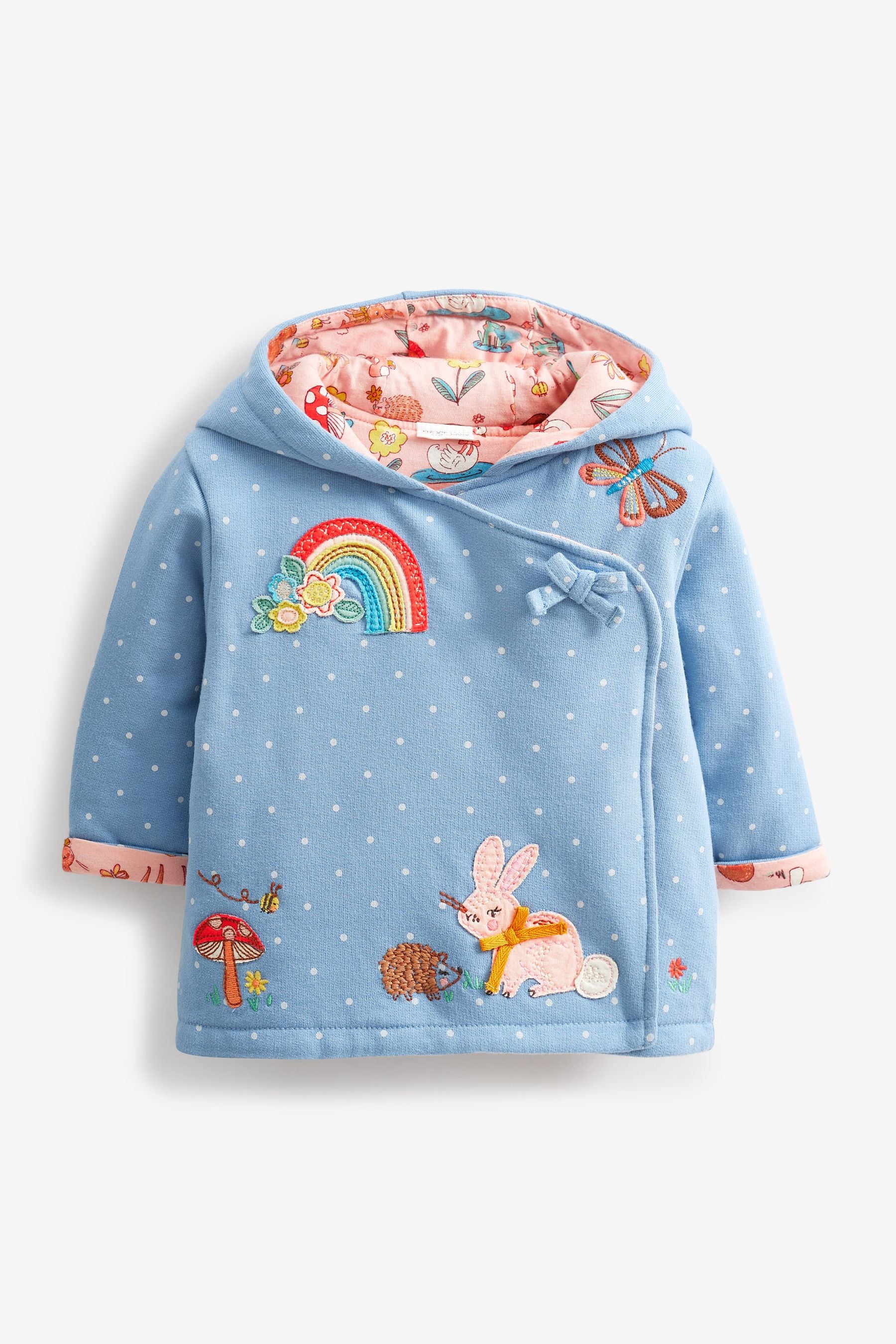 Blue Wrap Jersey Character Baby Jacket (0mths-2yrs)