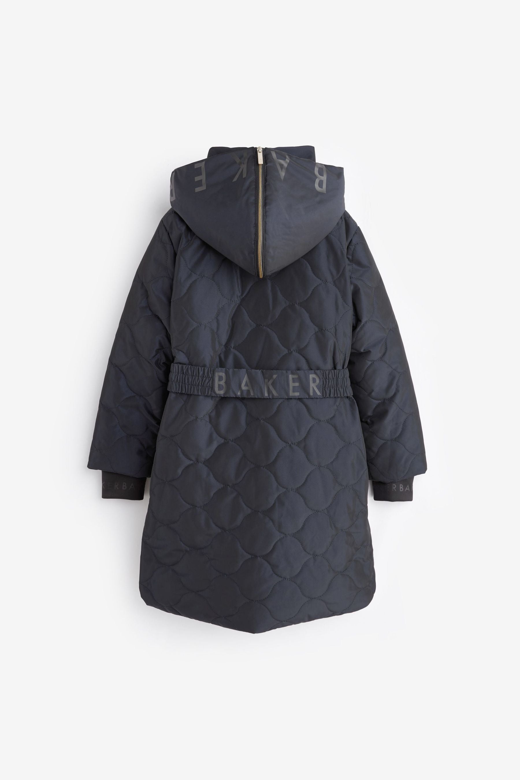 Navy Baker by Ted Baker Shower Resistant Navy Blue Split Hood Coat