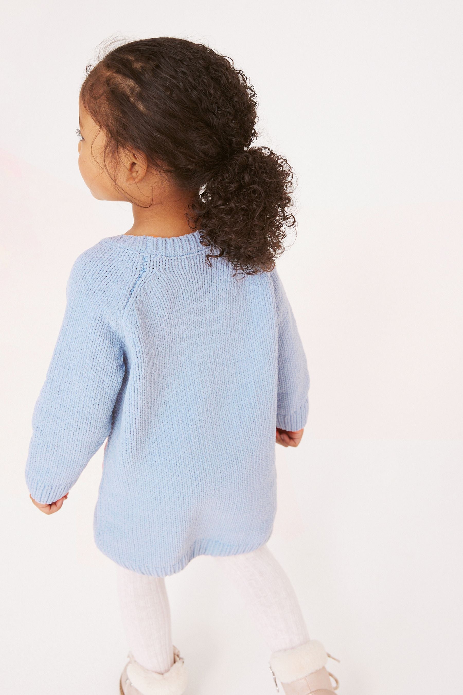 Blue Chenille Jumper Dress (3mths-7yrs)