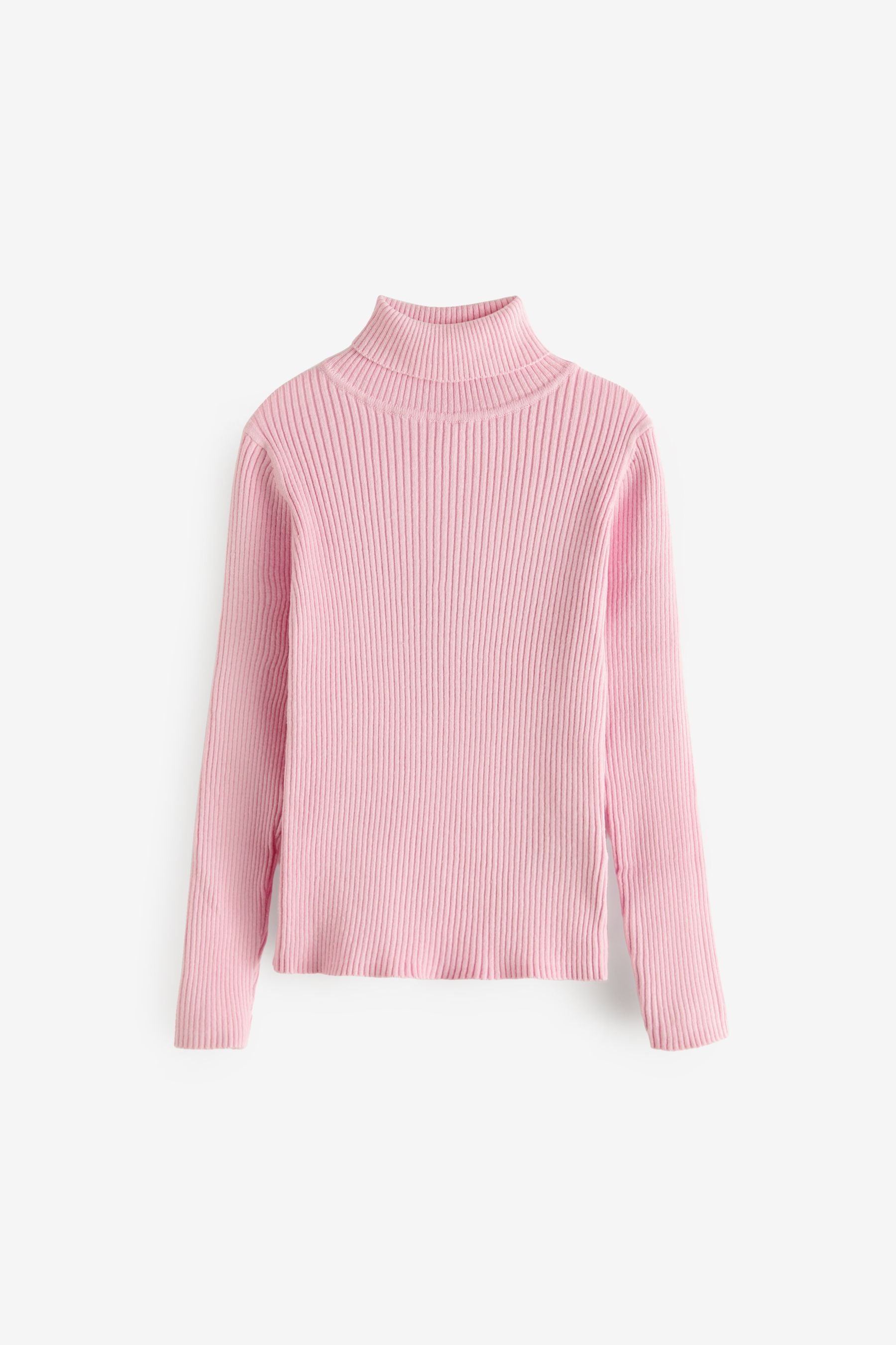 Pink Roll Neck Jumper (3-16yrs)