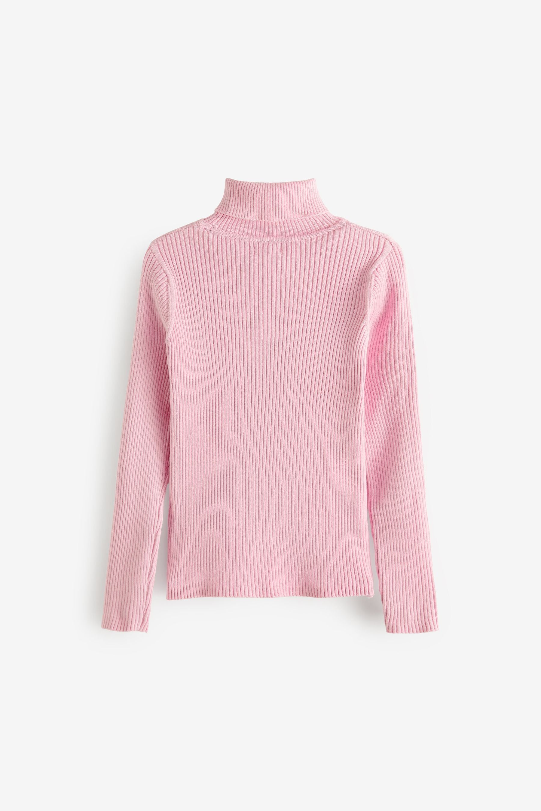 Pink Roll Neck Jumper (3-16yrs)