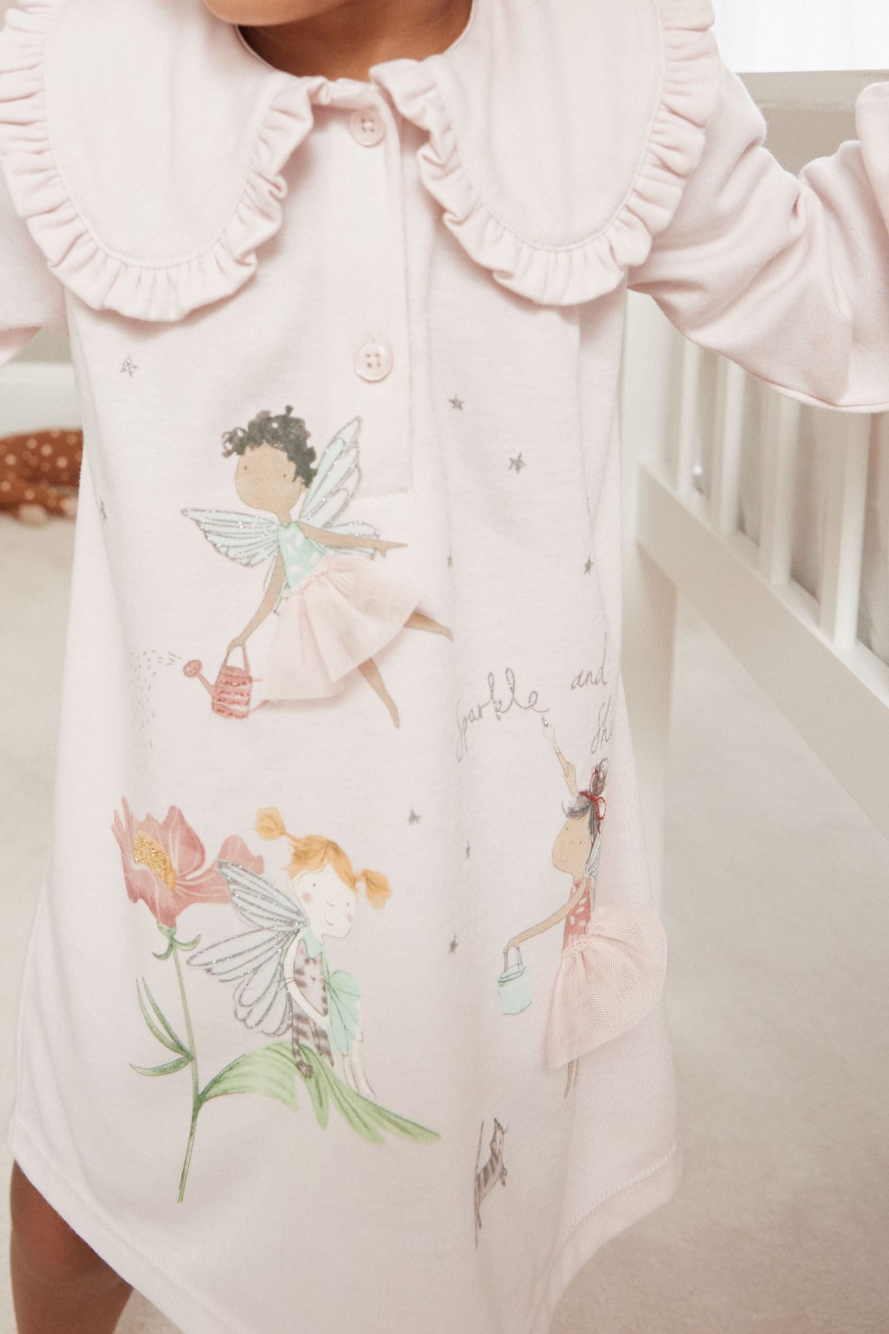 Pink/Cream Fairy Collar 2 Pack Nighties (2-12yrs)