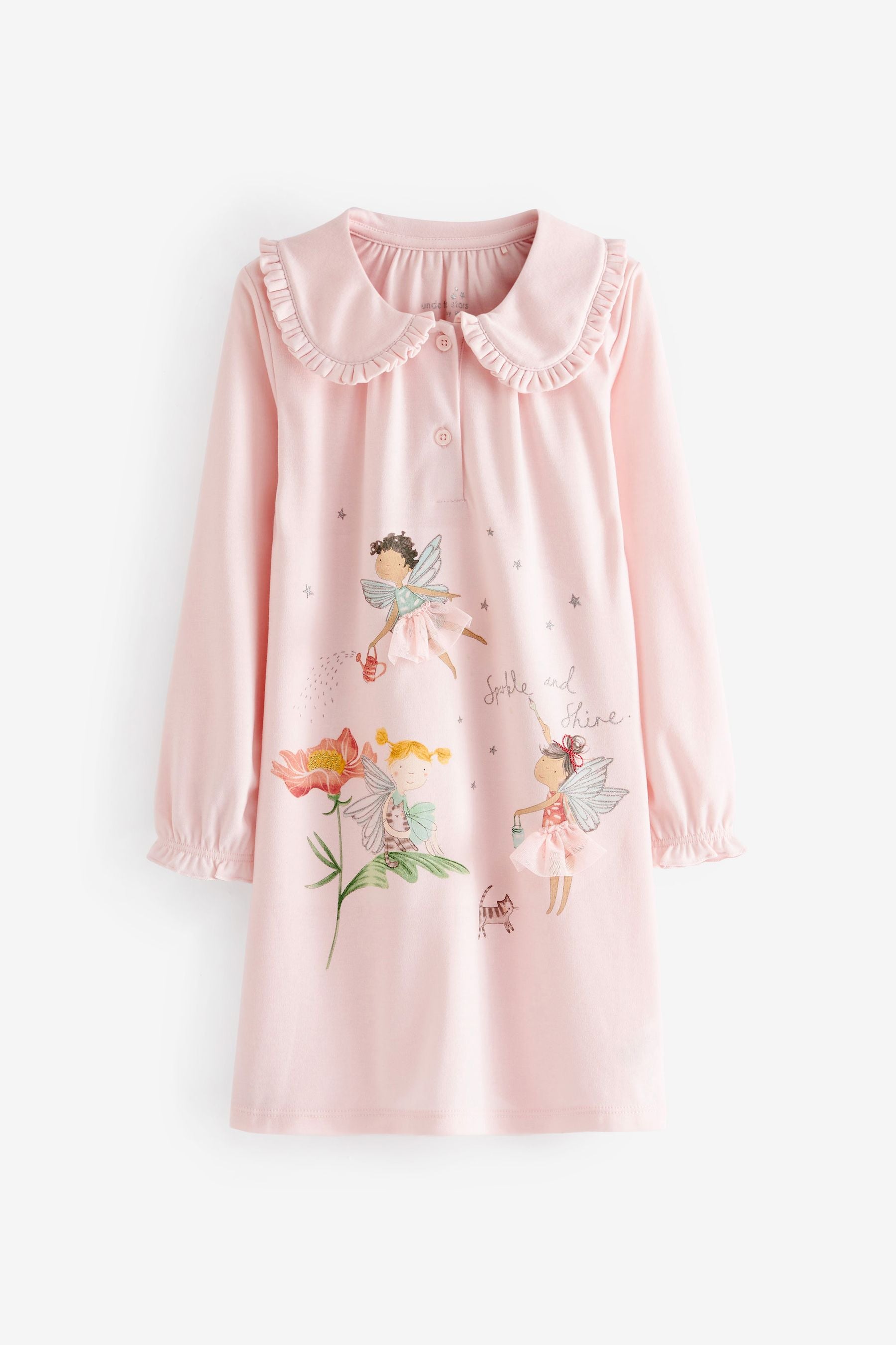 Pink/Cream Fairy Collar 2 Pack Nighties (2-12yrs)