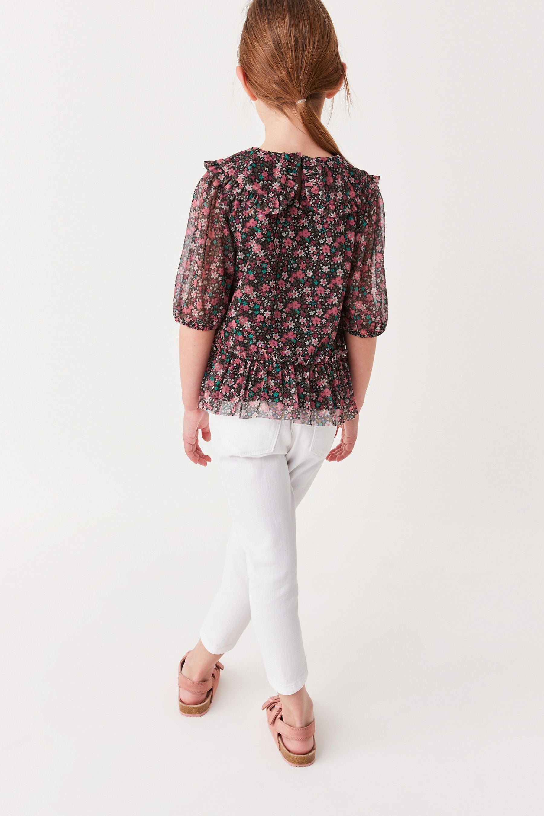 Multi Ditsy Floral Collar Blouse (3-16yrs)