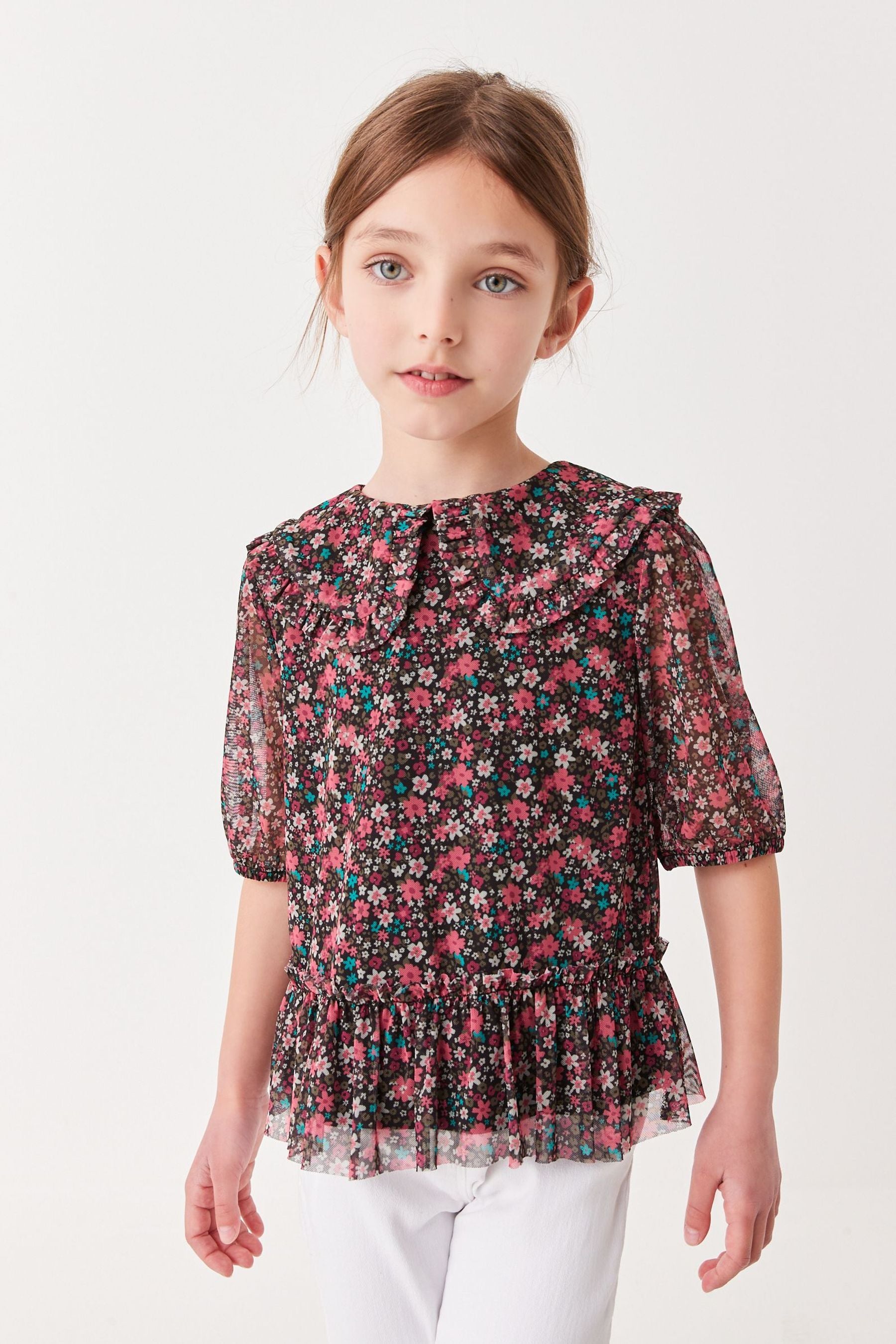 Multi Ditsy Floral Collar Blouse (3-16yrs)