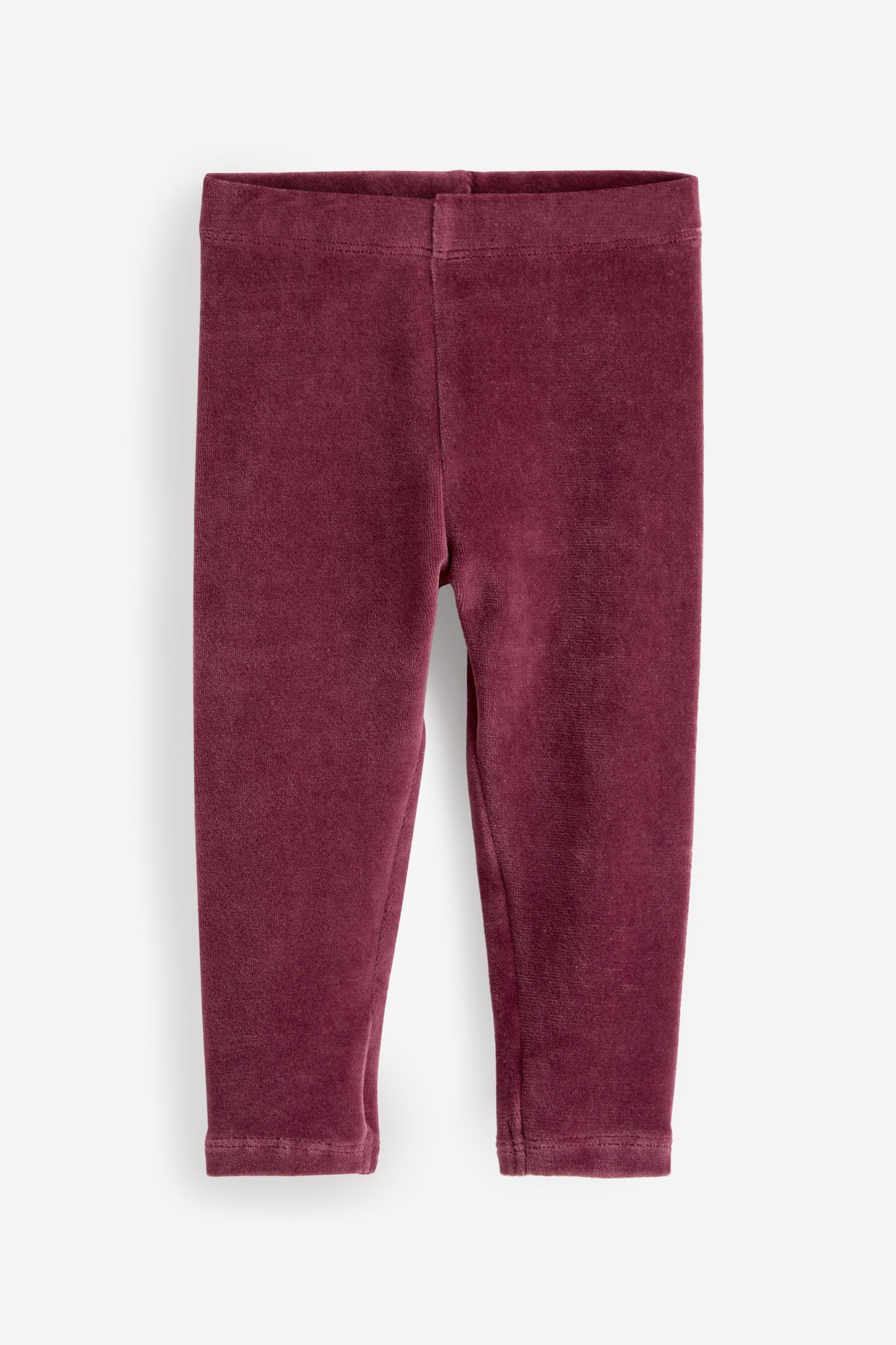 Burgundy Red Velour Leggings (3mths-7yrs)