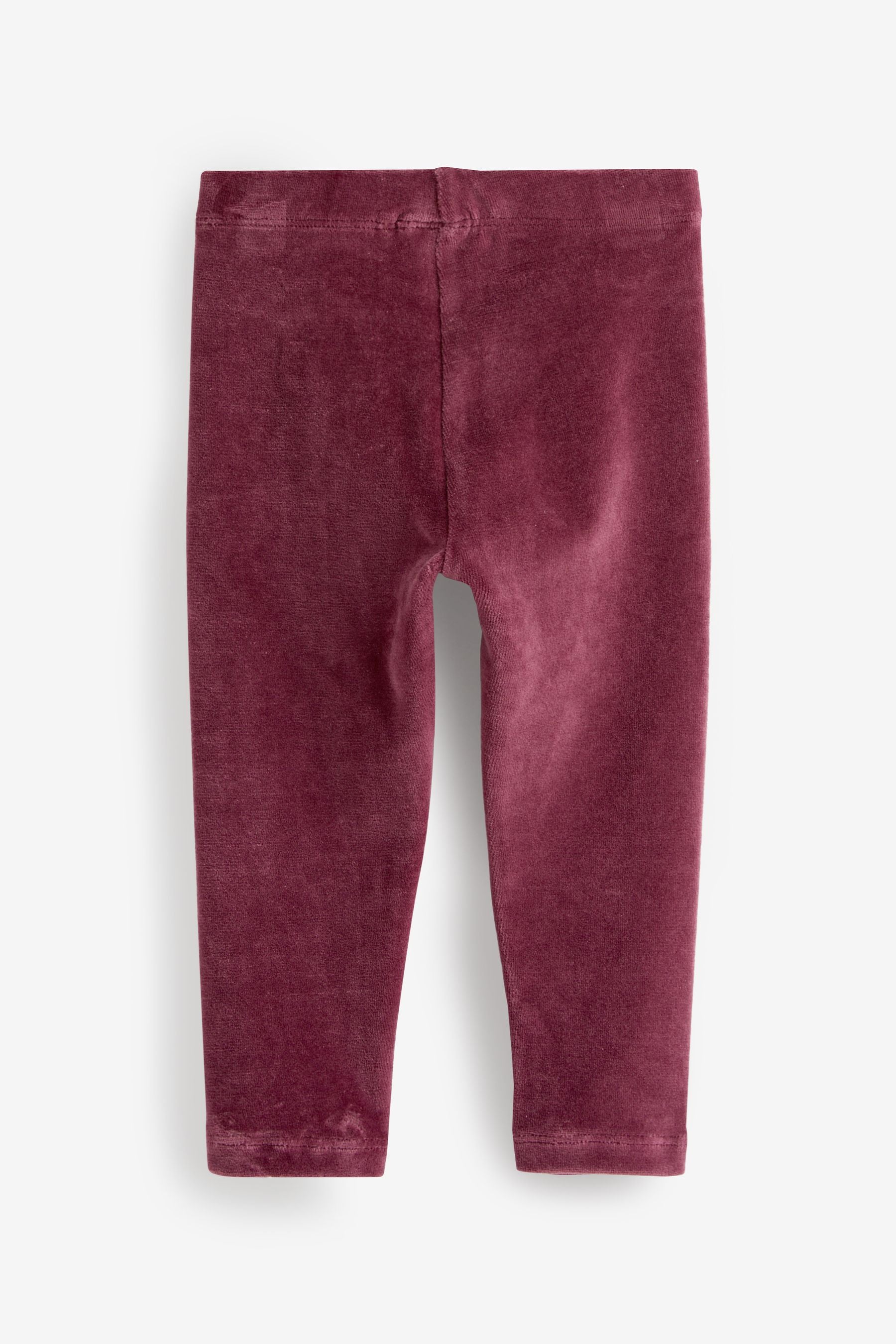 Burgundy Red Velour Leggings (3mths-7yrs)