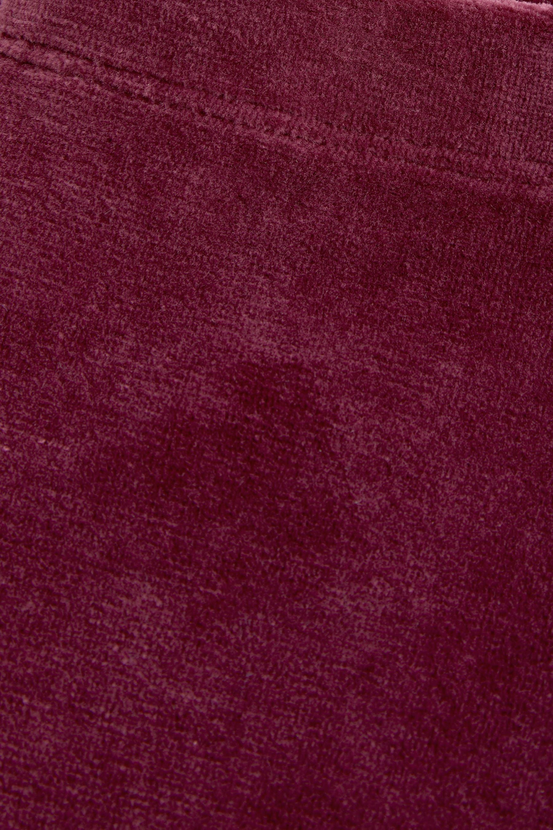 Burgundy Red Velour Leggings (3mths-7yrs)