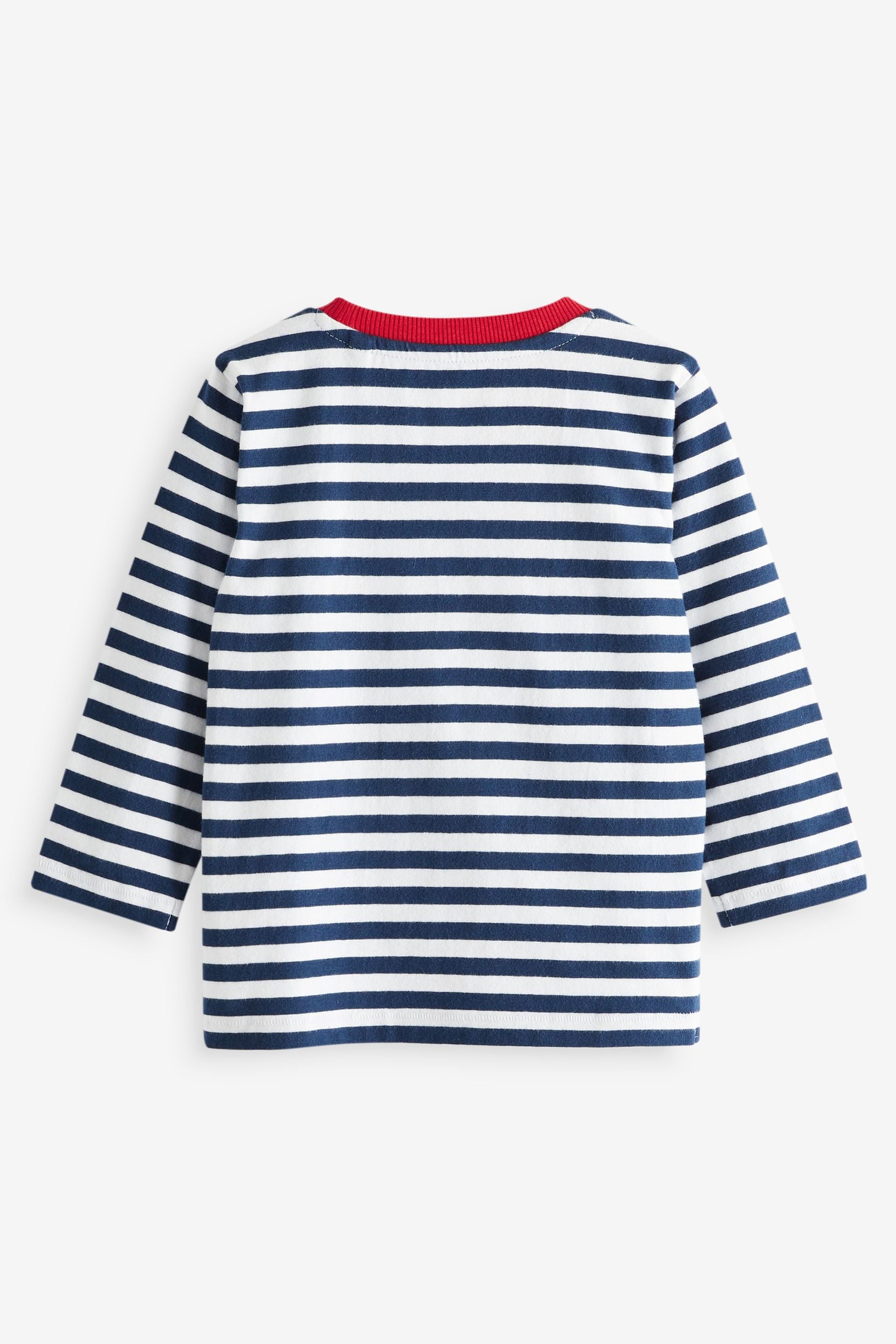 Navy/White Long Sleeve Christmas T-Shirt (3mths-7yrs)