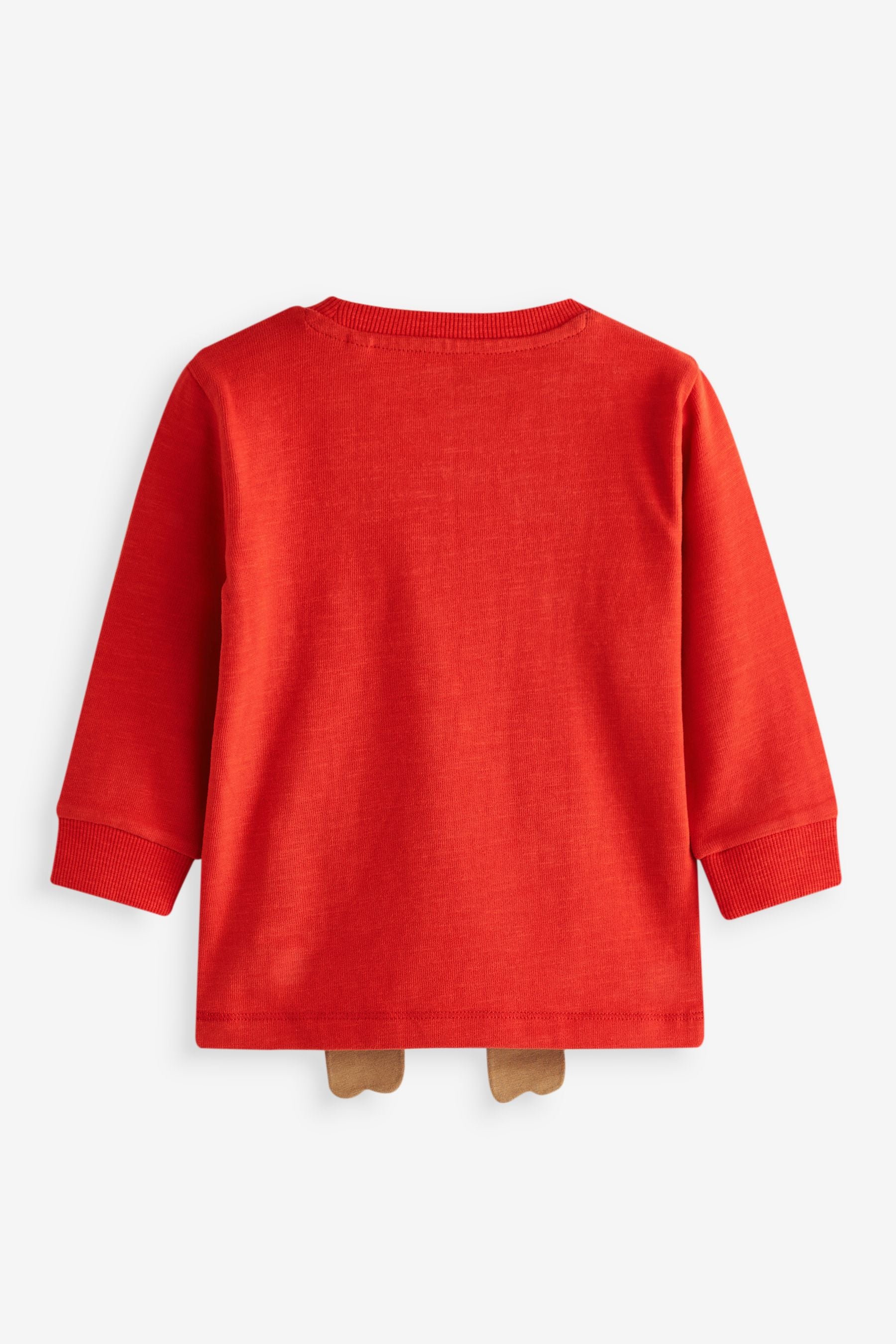 Red Reindeer Long Sleeve Christmas T-Shirt (3mths-7yrs)