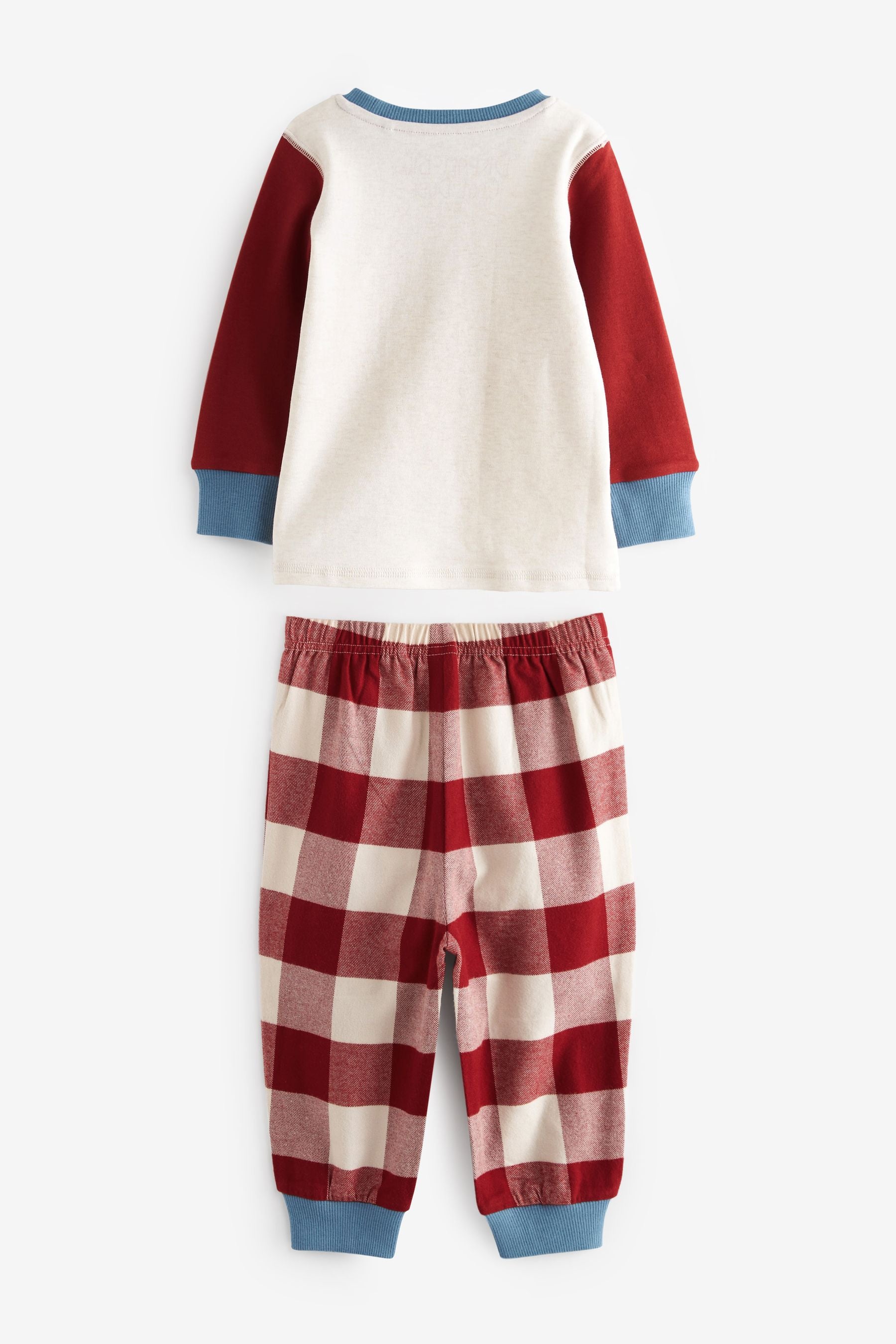 Red/White Character Check Christmas Pyjamas (9mths-12yrs)