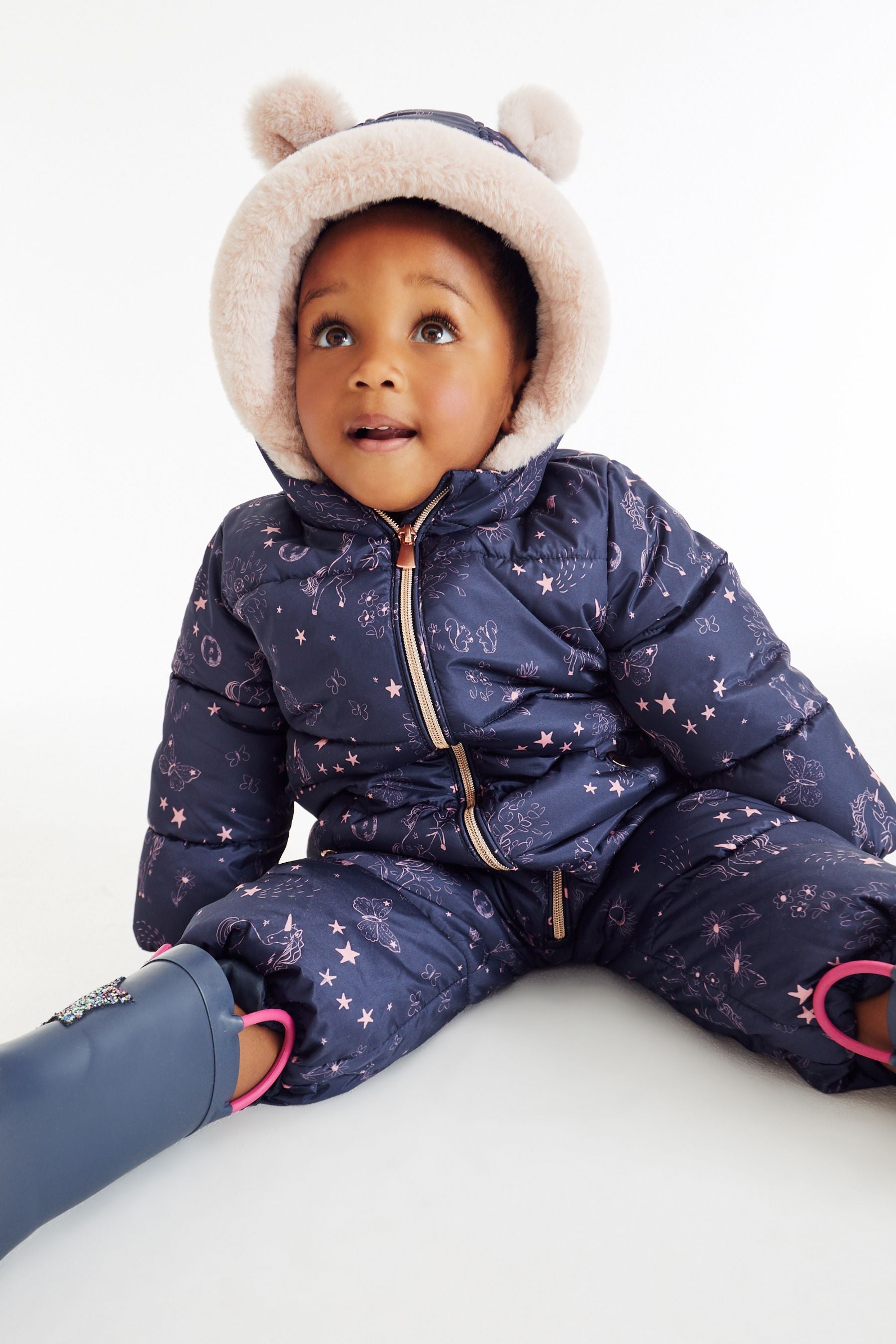 Navy Blue Shower Resistant Snow Suit (3mths-7yrs)