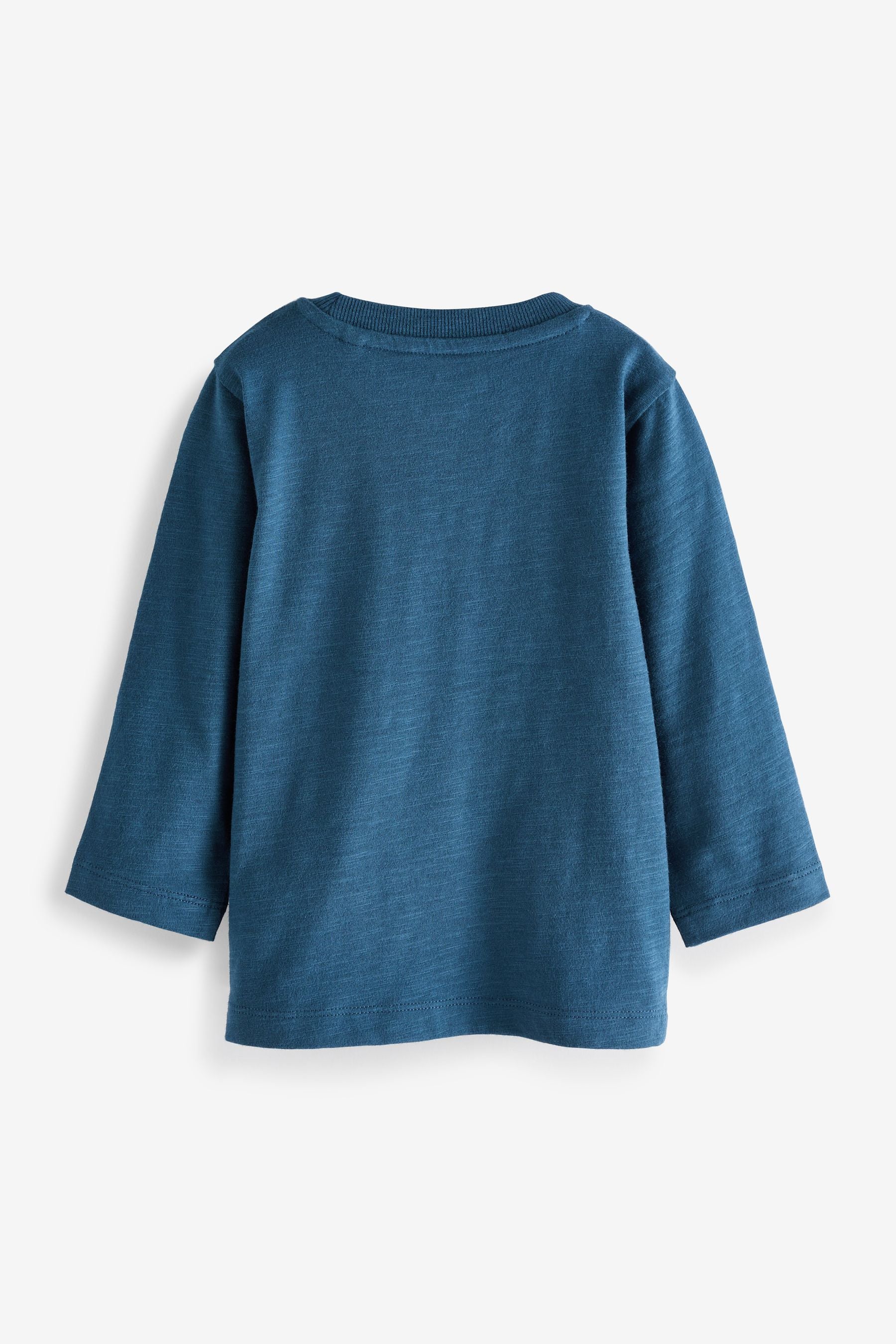 Dark Blue Long Sleeve Plain T-Shirt (3mths-7yrs)