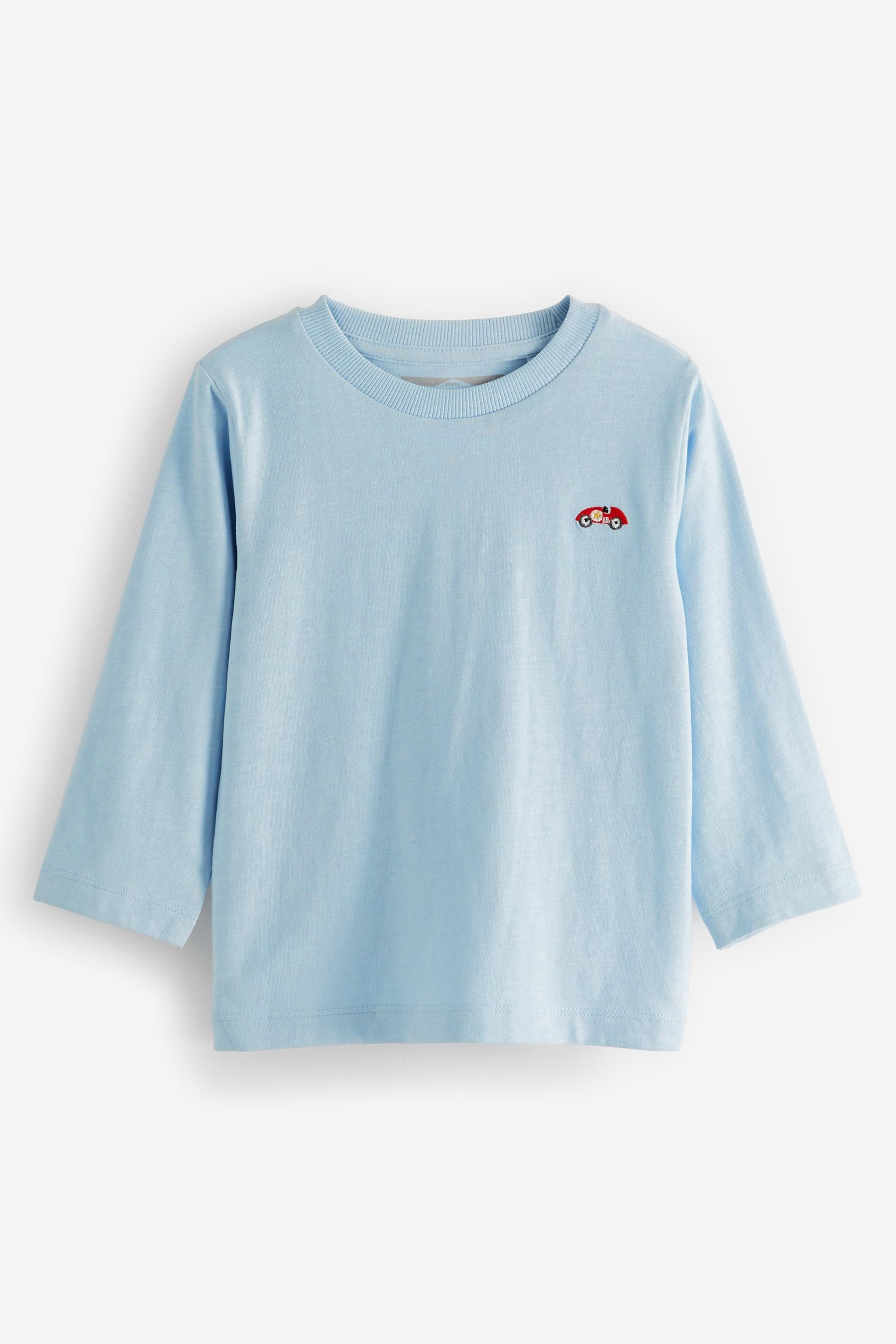 Pale Blue Long Sleeve Plain T-Shirt (3mths-7yrs)