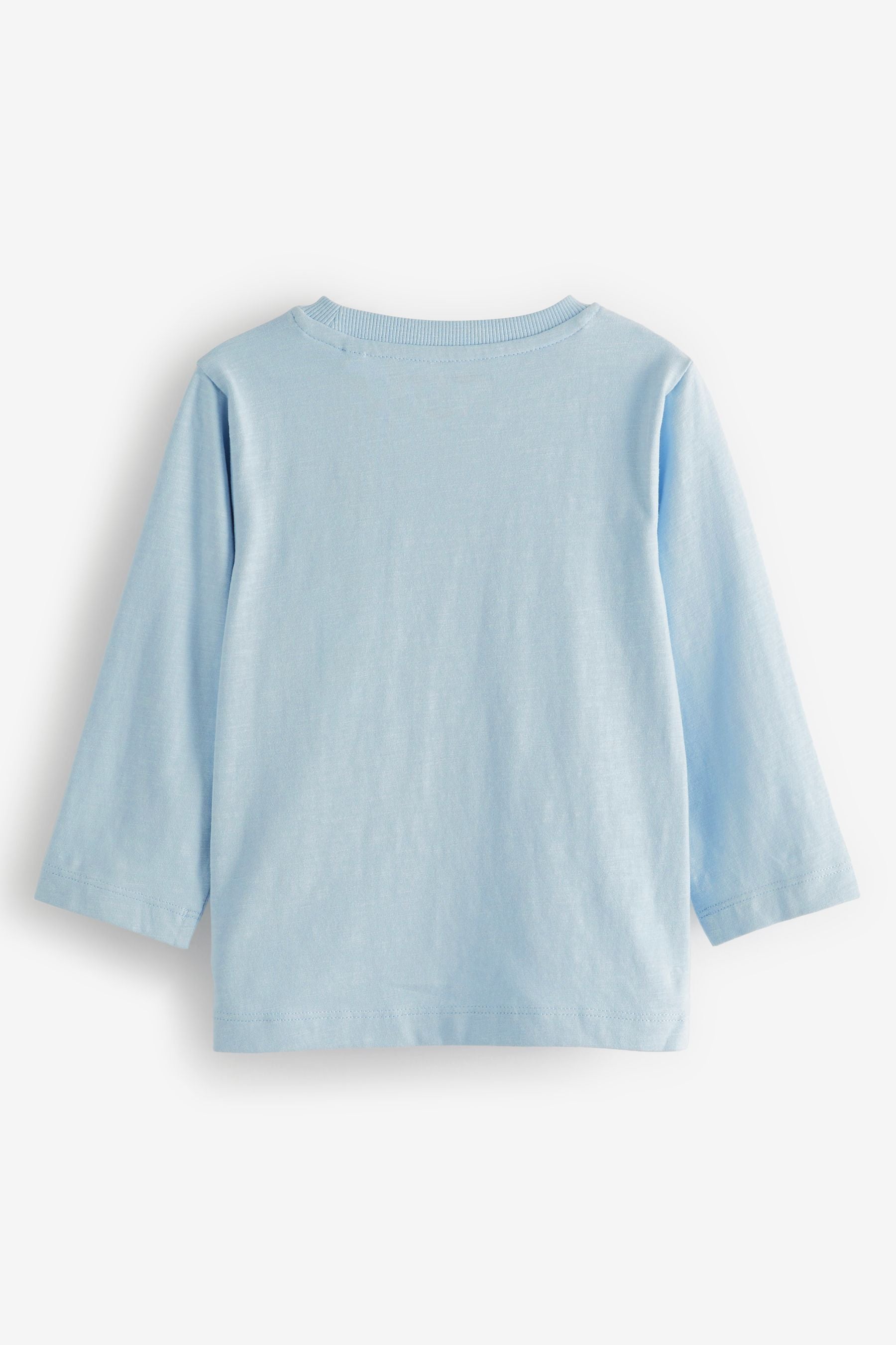 Pale Blue Long Sleeve Plain T-Shirt (3mths-7yrs)