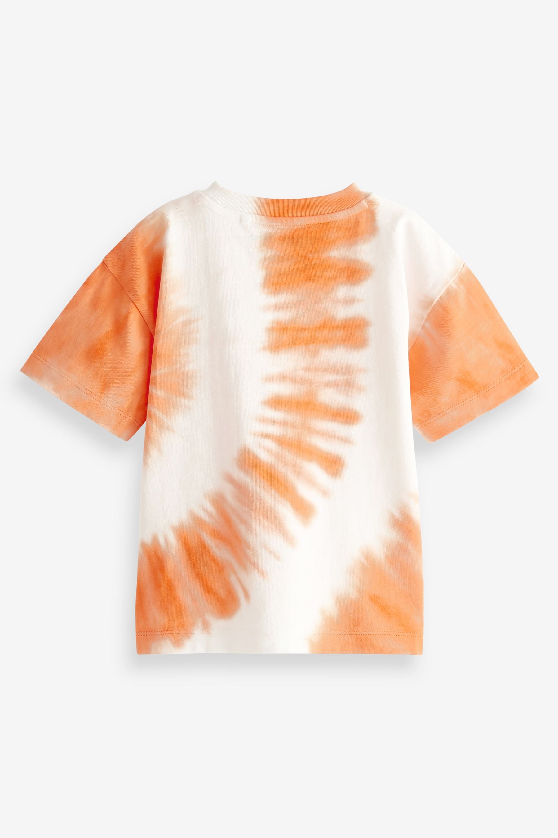 Orange Tie Dye / Dip Dye Colourblock T-Shirt (3mths-7yrs)