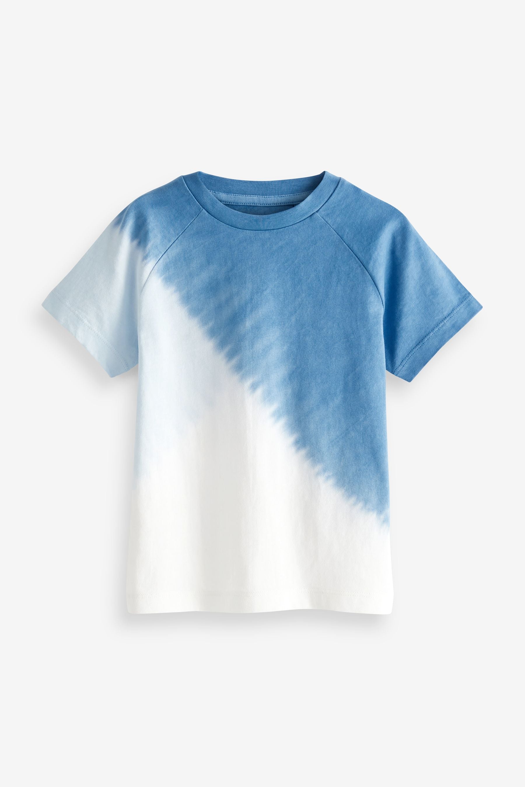 Blue Tie Dye / Dip Dye Colourblock T-Shirt (3mths-7yrs)