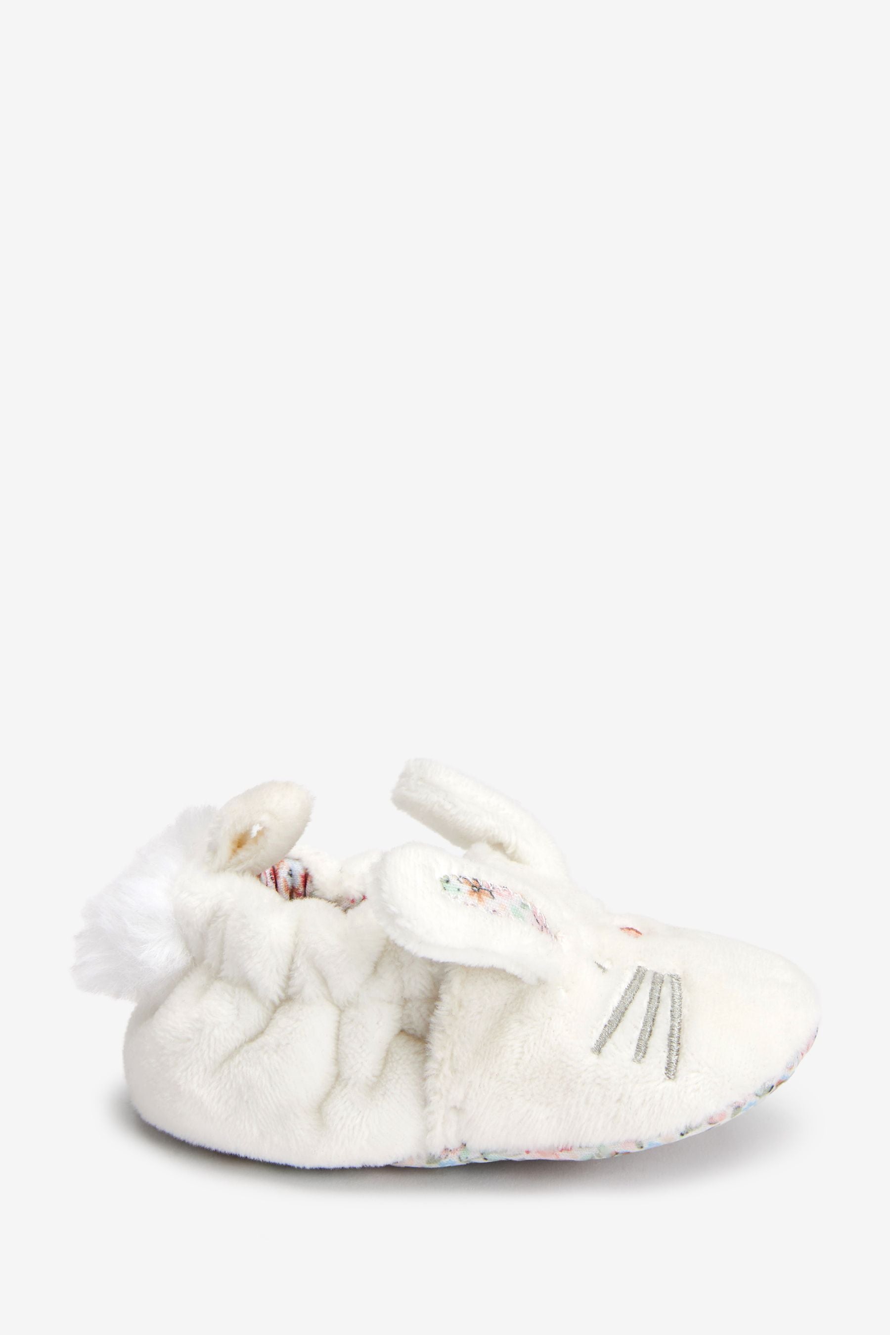 White Bunny Slip-On Baby Shoes (0-18mths)