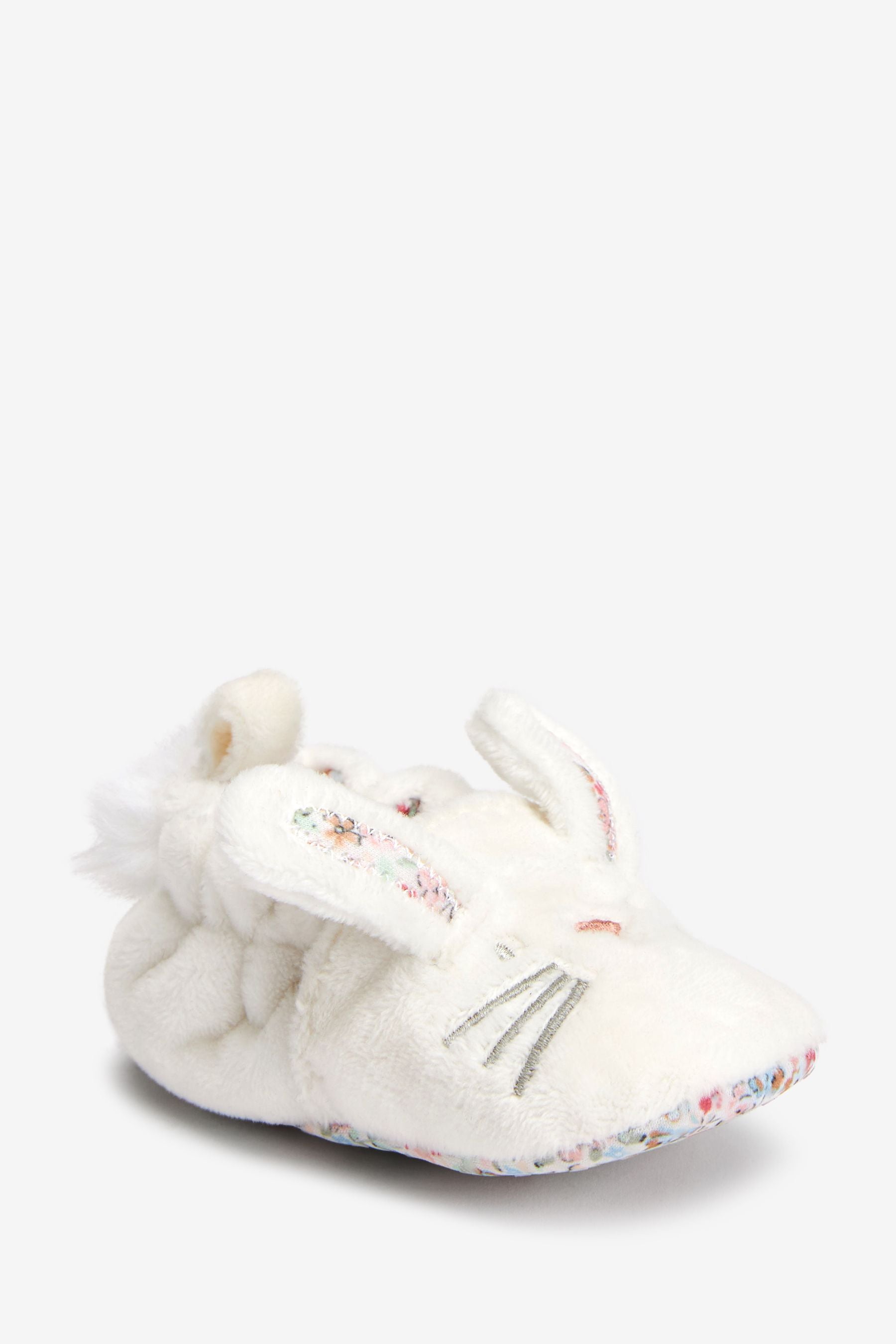 White Bunny Slip-On Baby Shoes (0-18mths)