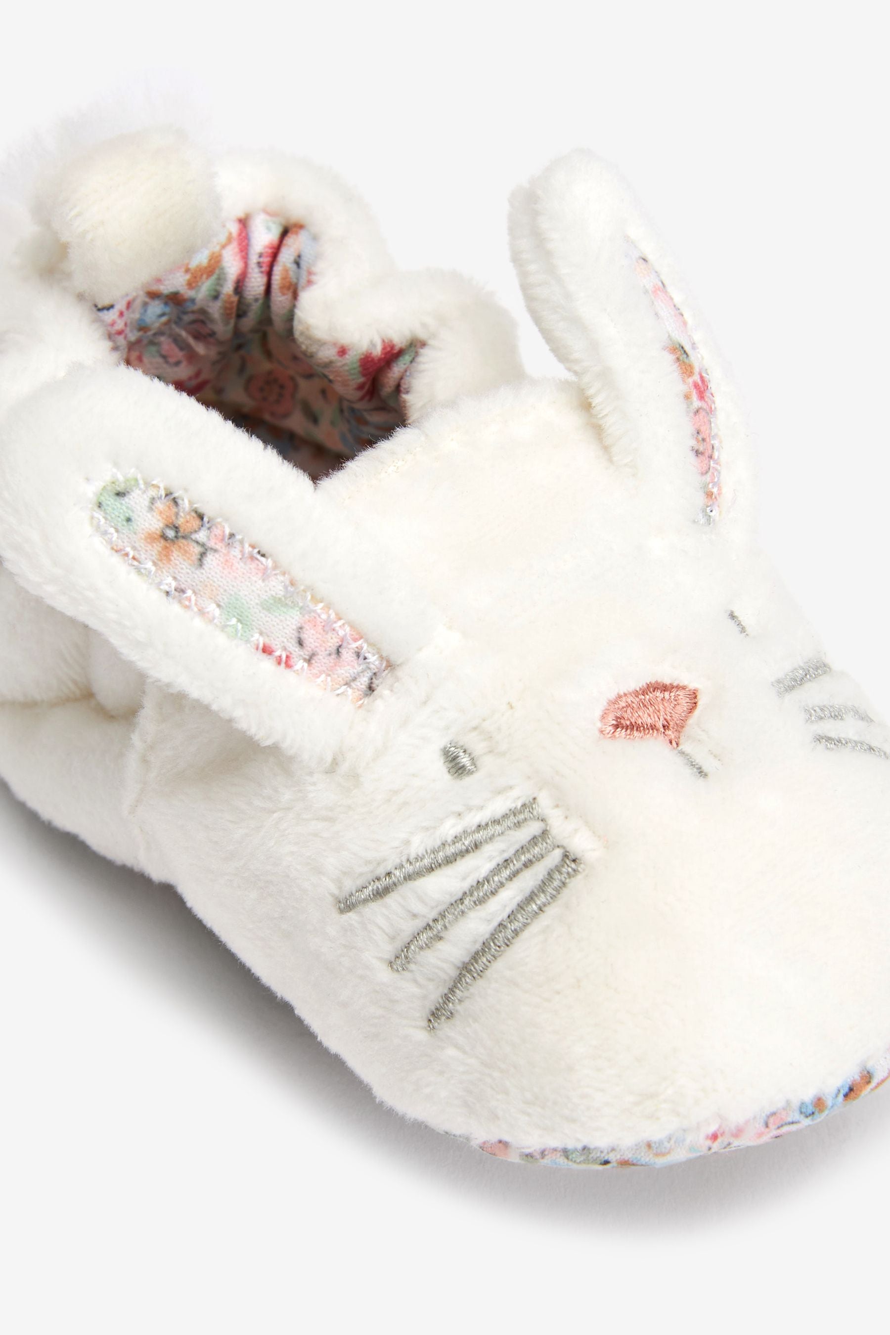 White Bunny Slip-On Baby Shoes (0-18mths)