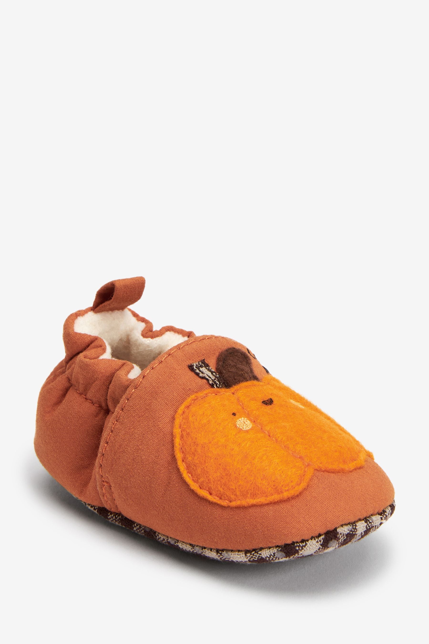 Orange Pumpkin Slip-On Baby Shoes (0-18mths)