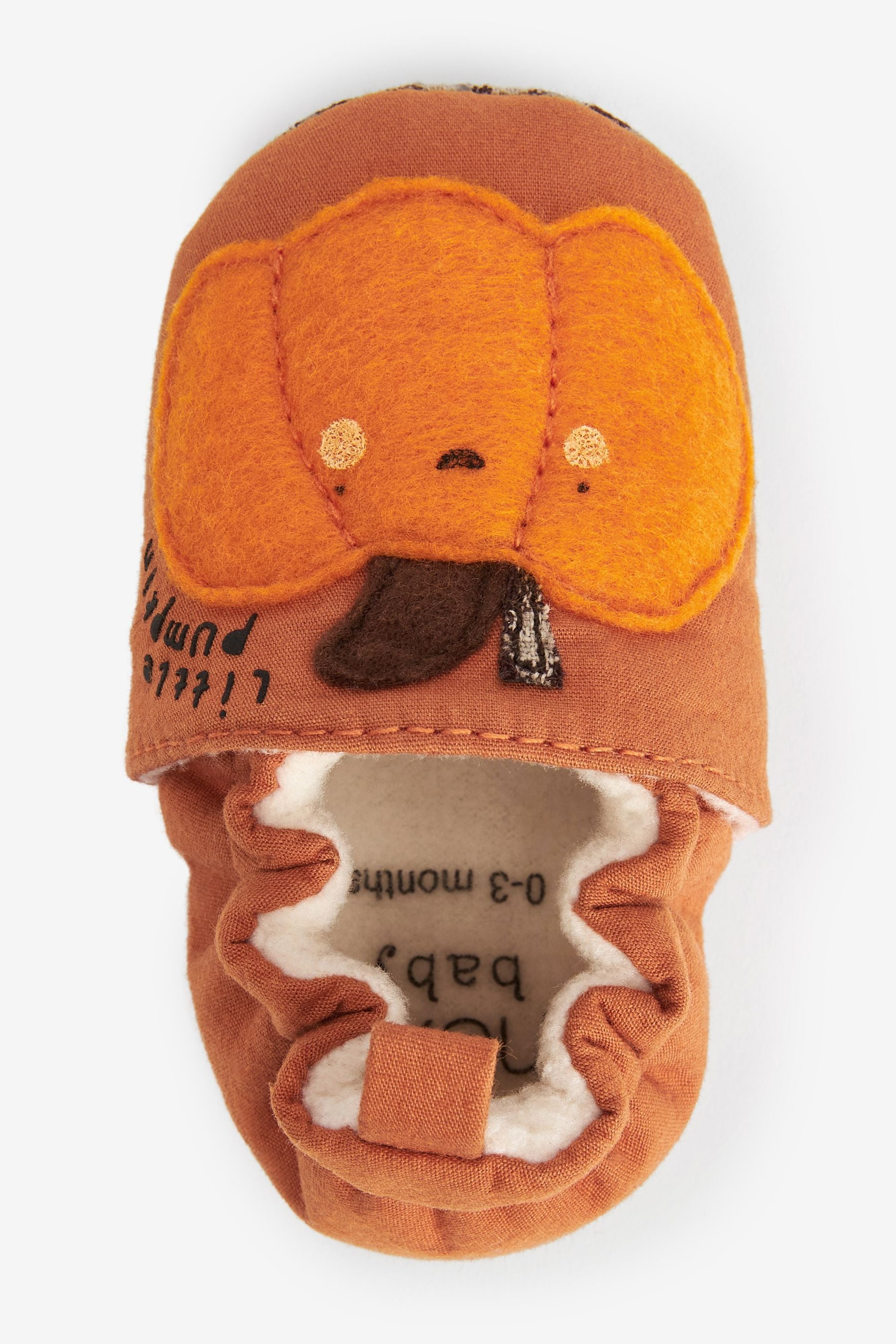 Orange Pumpkin Slip-On Baby Shoes (0-18mths)