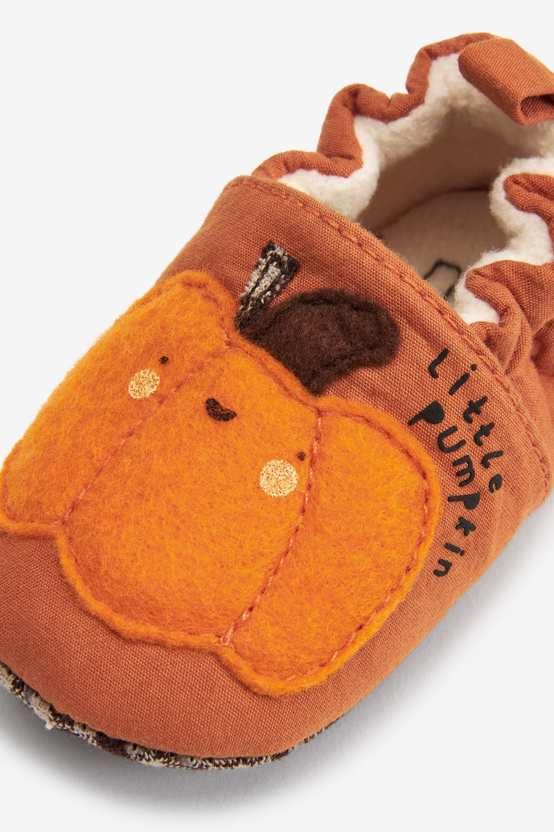 Orange Pumpkin Slip-On Baby Shoes (0-18mths)