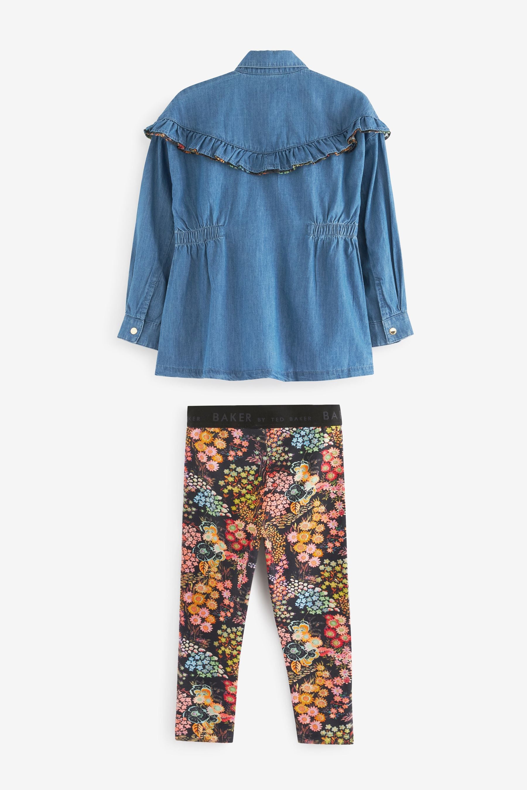 Blue Baker by Ted Baker Blue Chambray Blouse And Leggings Set