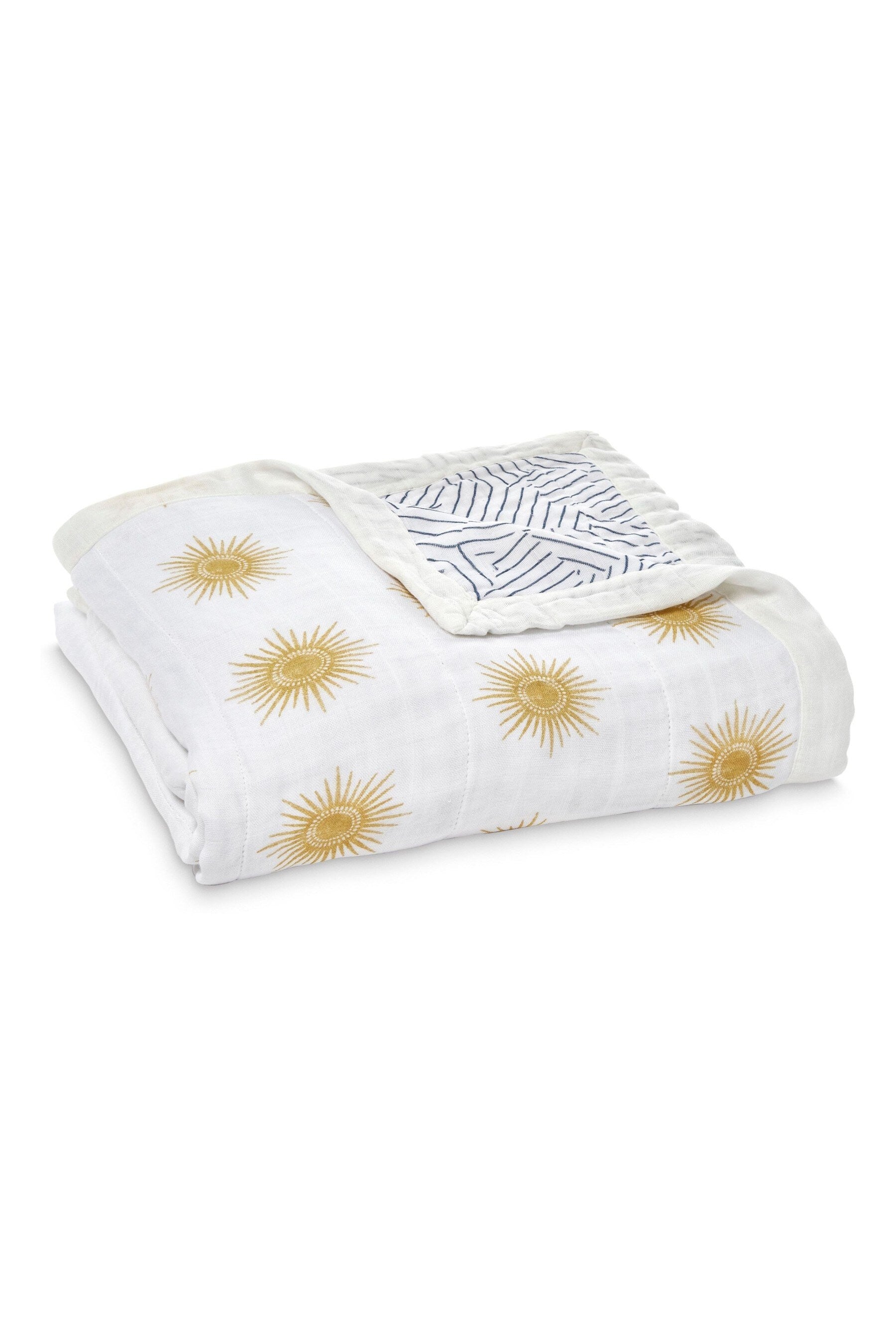 White aden + anais Dream Blanket Silky Soft Muslin Golden Sun