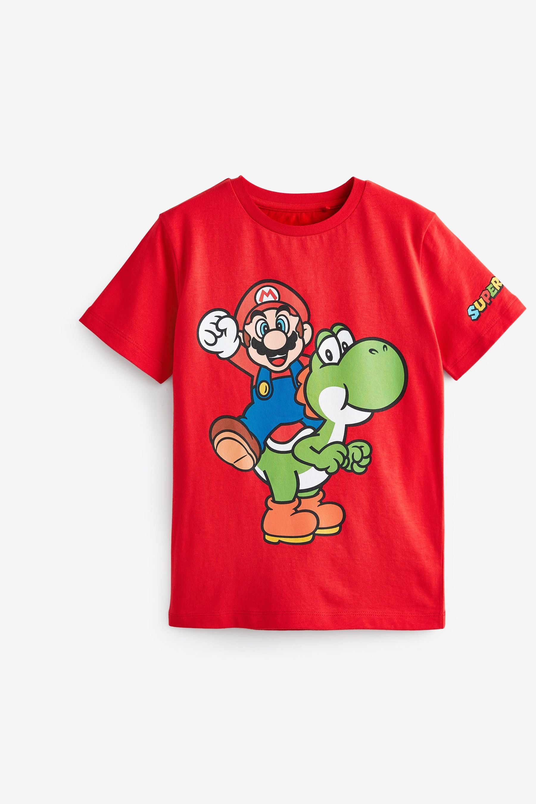 Mario And Yoshi Red Gaming T-Shirt (3-16yrs)