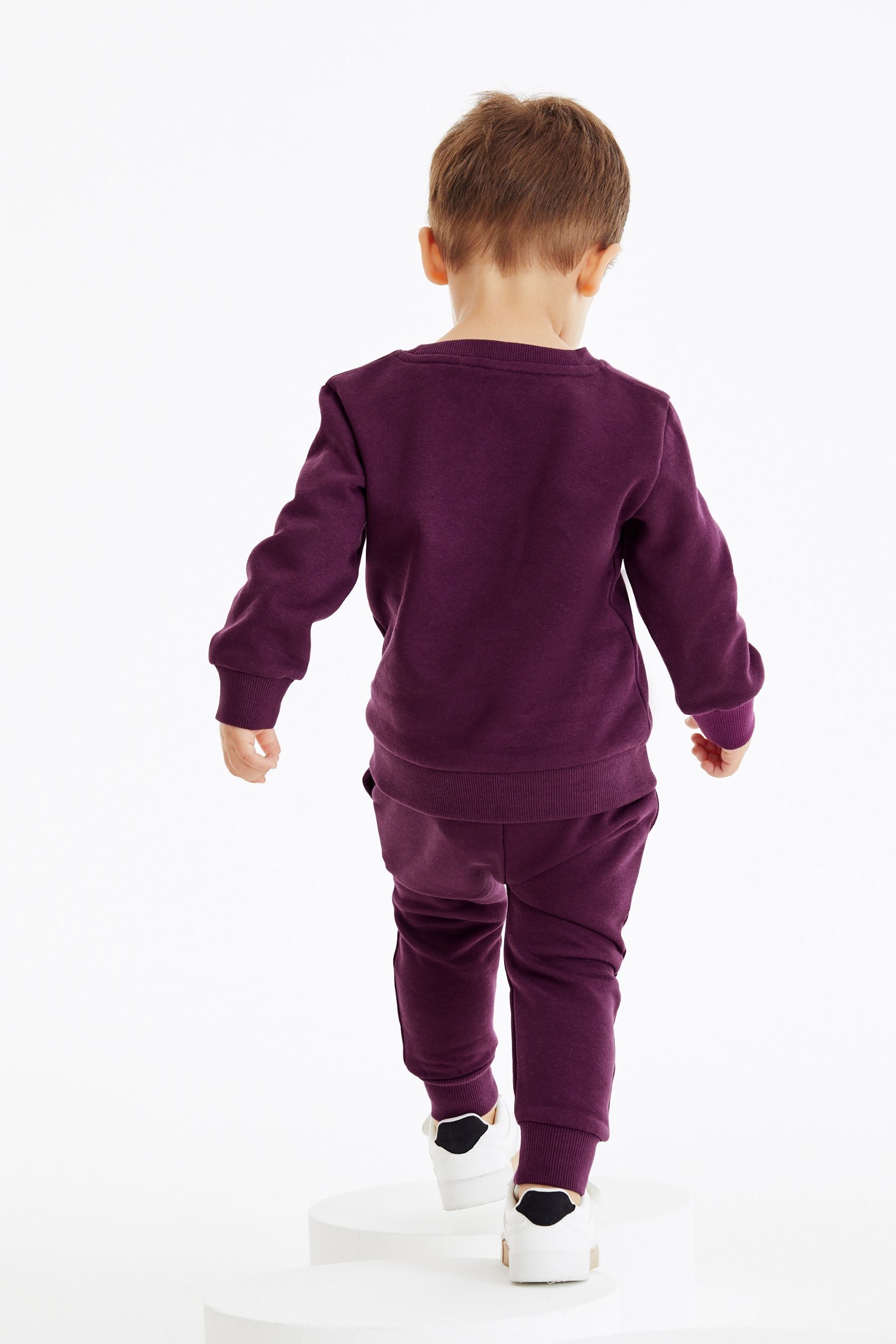 Plum Purple Jersey Sweatshirt And Joggers Set (3mths-7yrs)