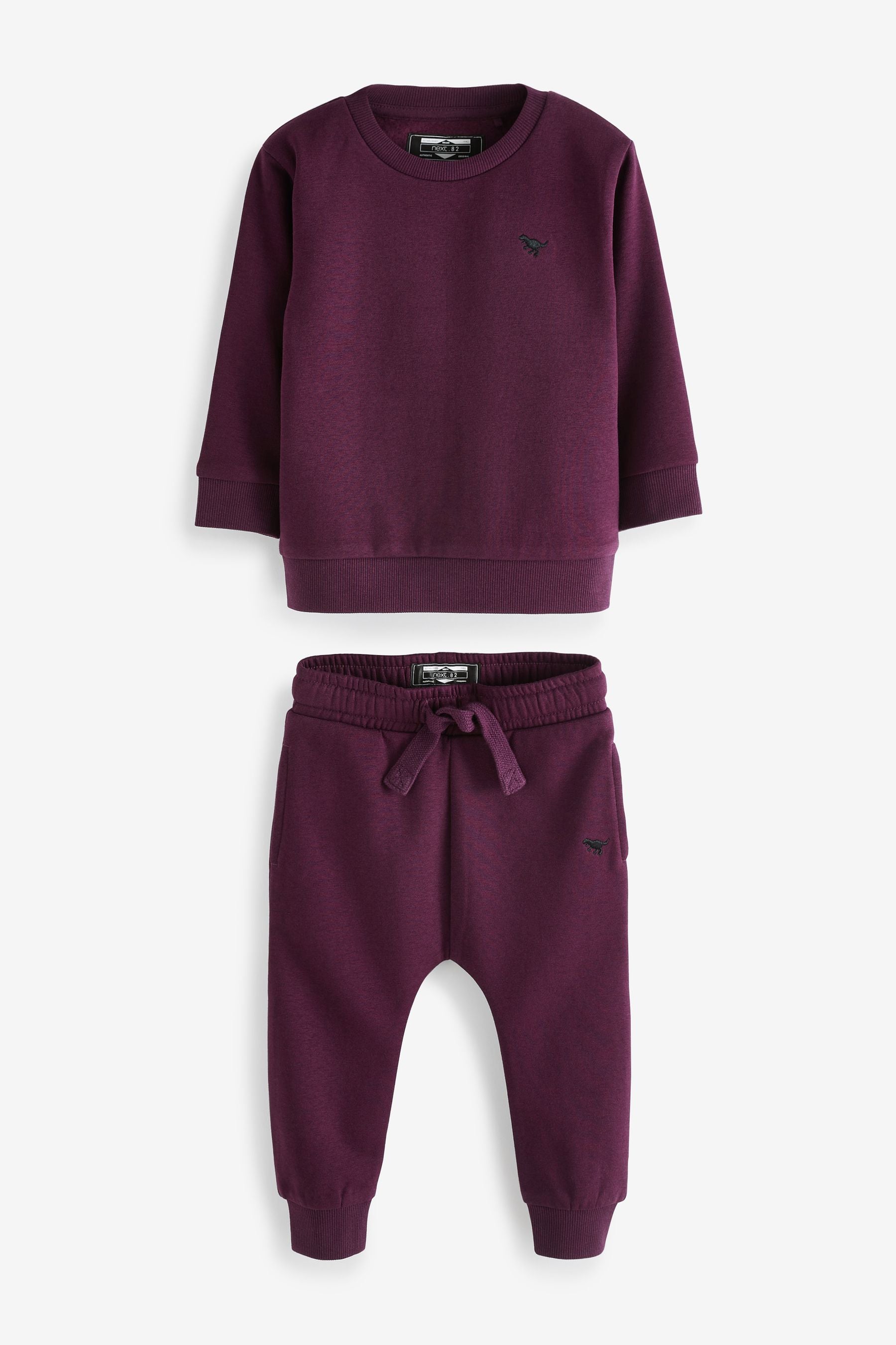 Plum Purple Jersey Sweatshirt And Joggers Set (3mths-7yrs)