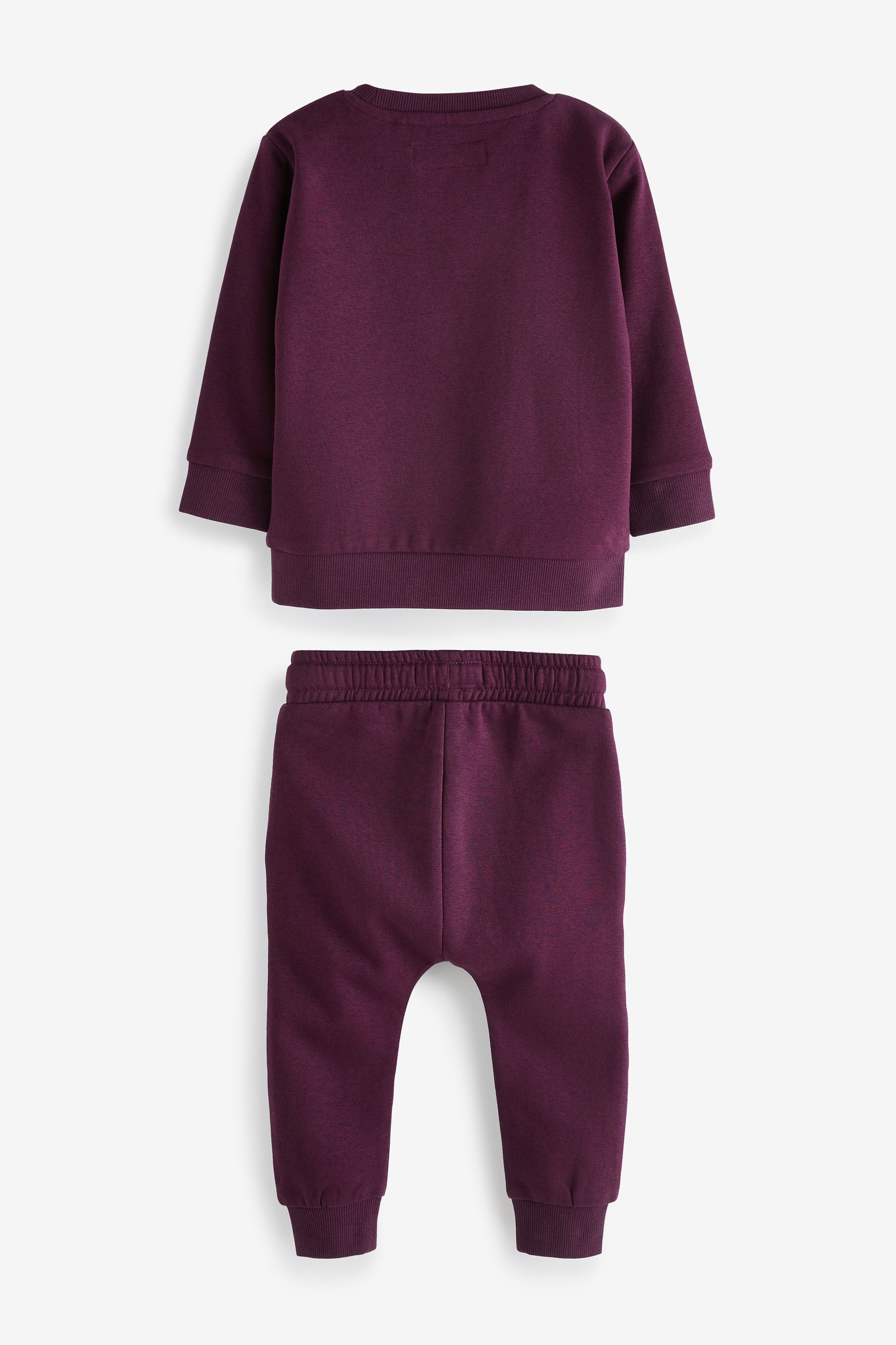 Plum Purple Jersey Sweatshirt And Joggers Set (3mths-7yrs)