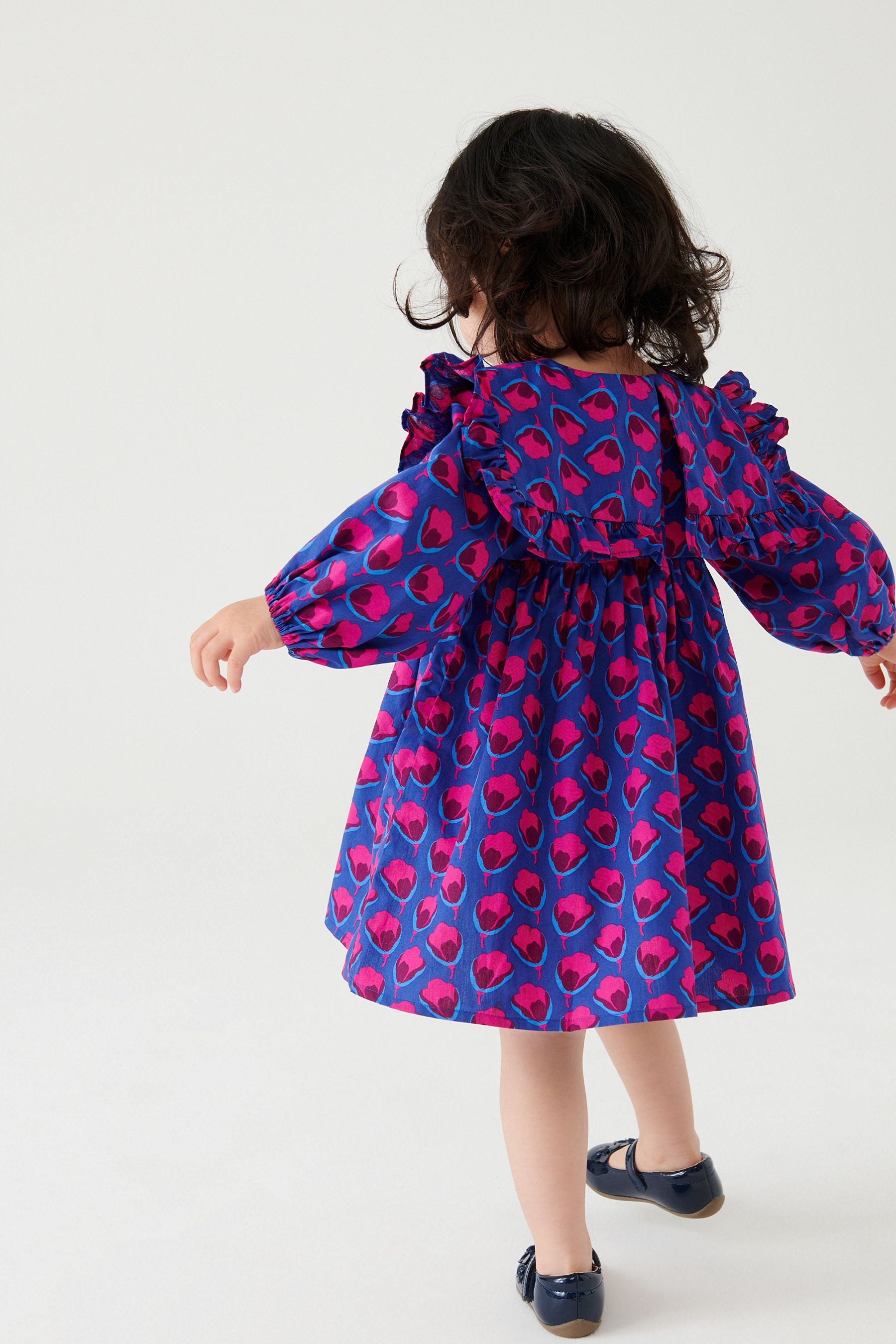 Pink/Purple Printed Collar Dress (3mths-8yrs)