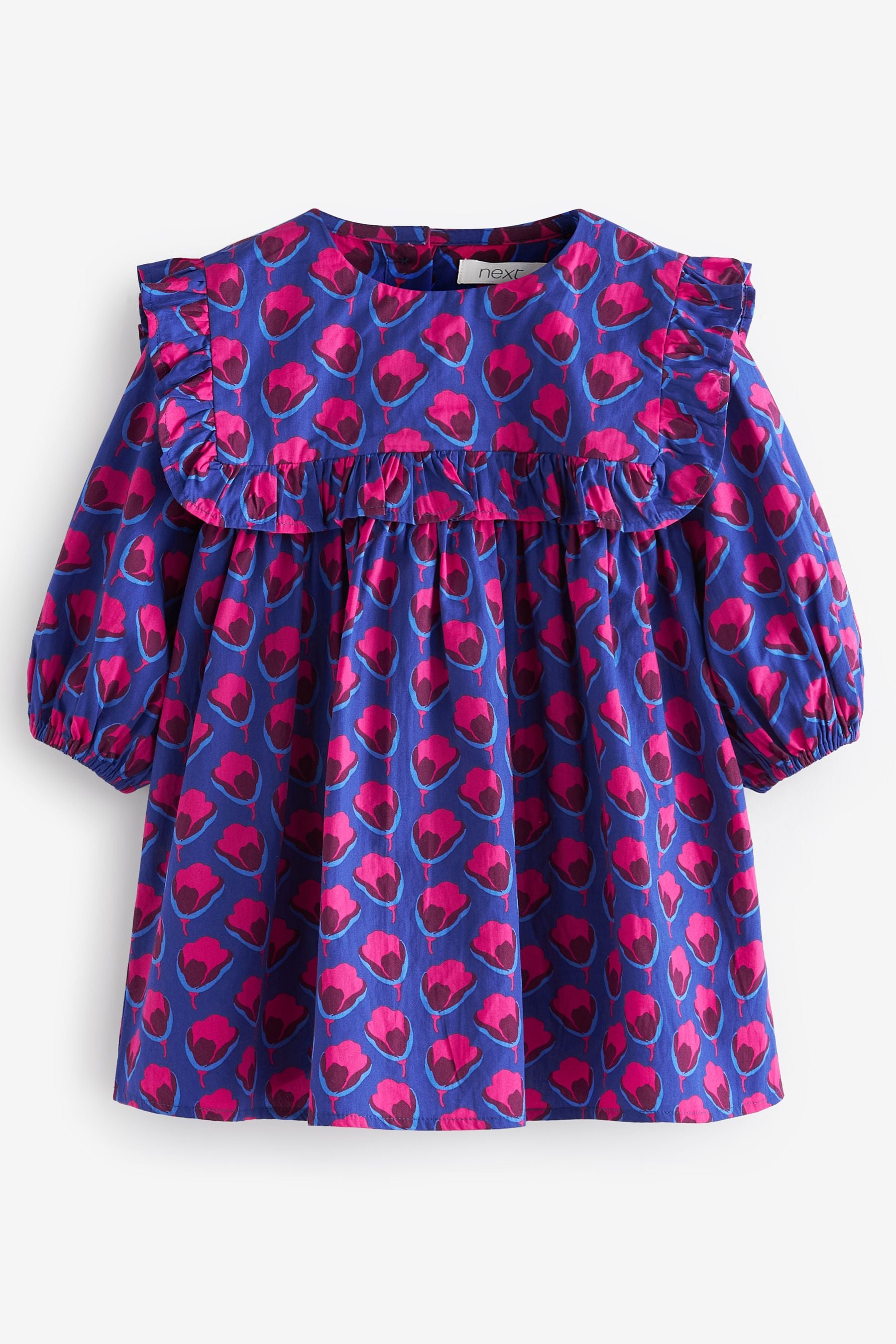 Pink/Purple Printed Collar Dress (3mths-8yrs)