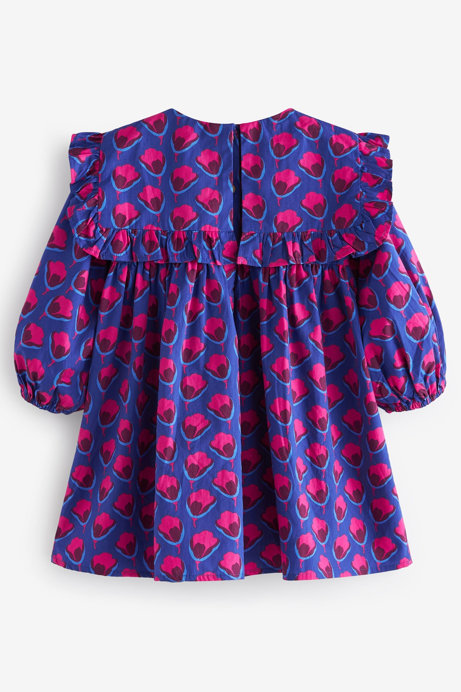 Pink/Purple Printed Collar Dress (3mths-8yrs)