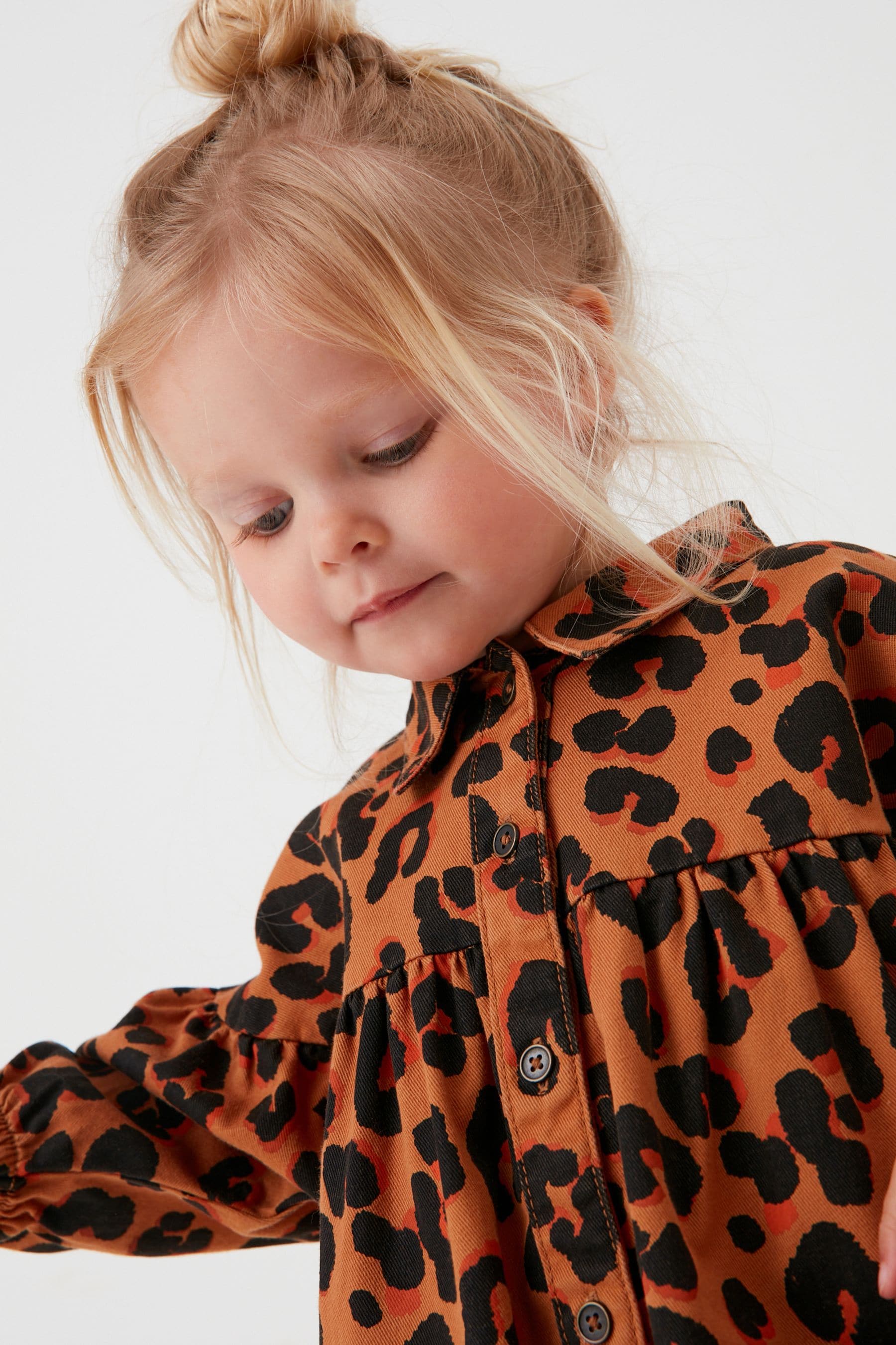 Animal Print Cotton Shirt Dress (3mths-8yrs)