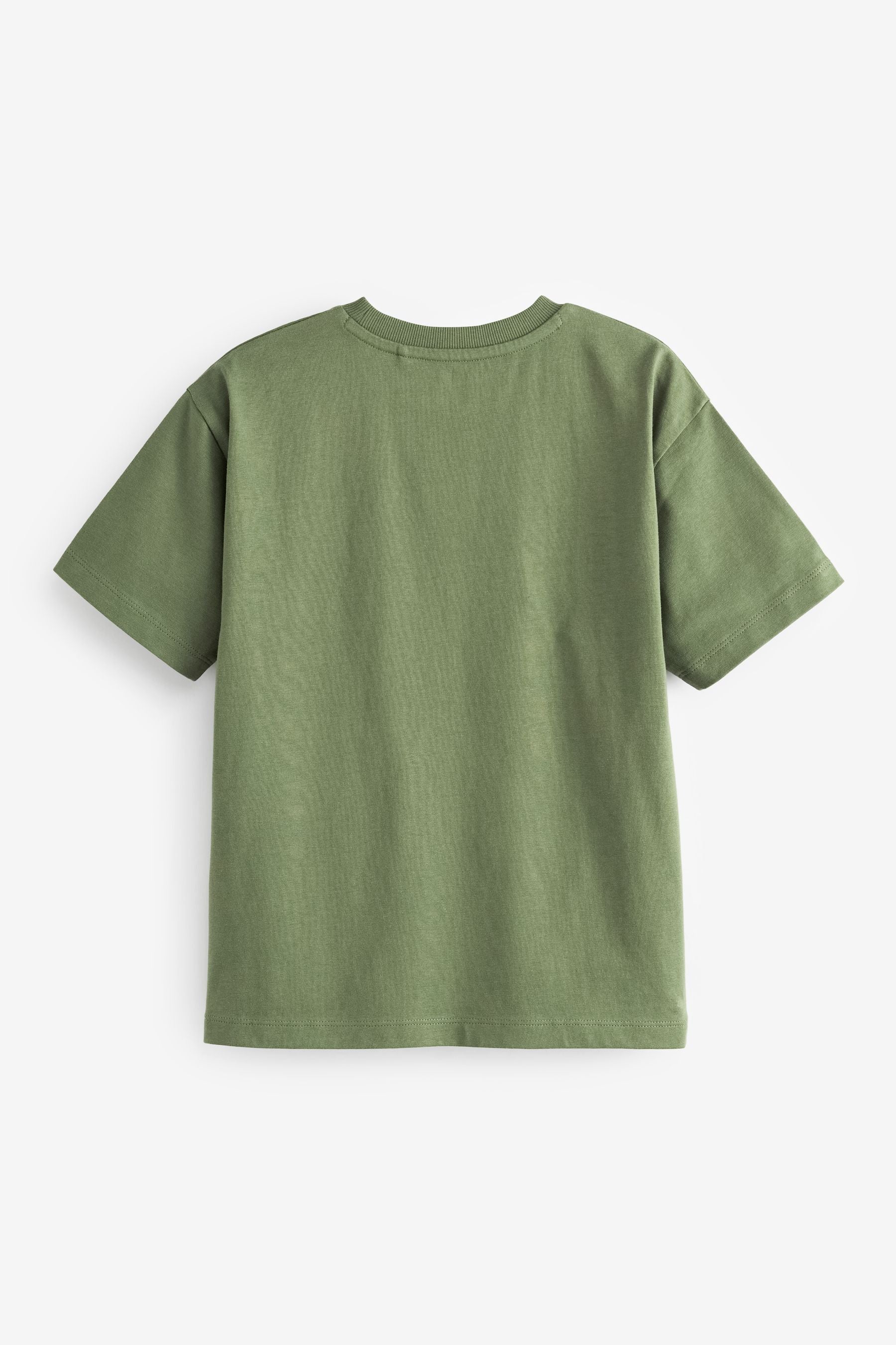 Khaki Green Utility Pocket Short Sleeve T-Shirt (3-16yrs)