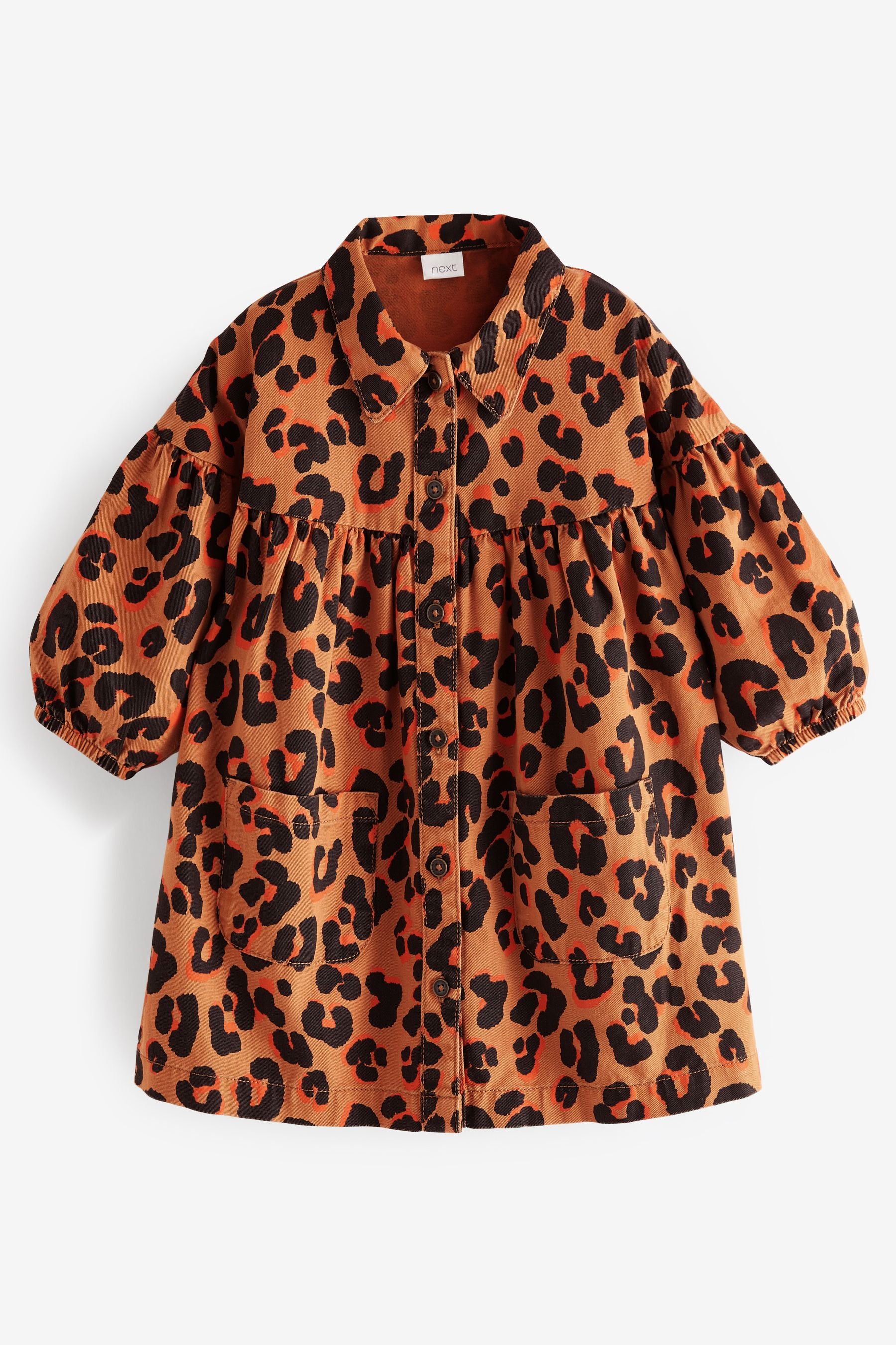 Animal Print Cotton Shirt Dress (3mths-8yrs)