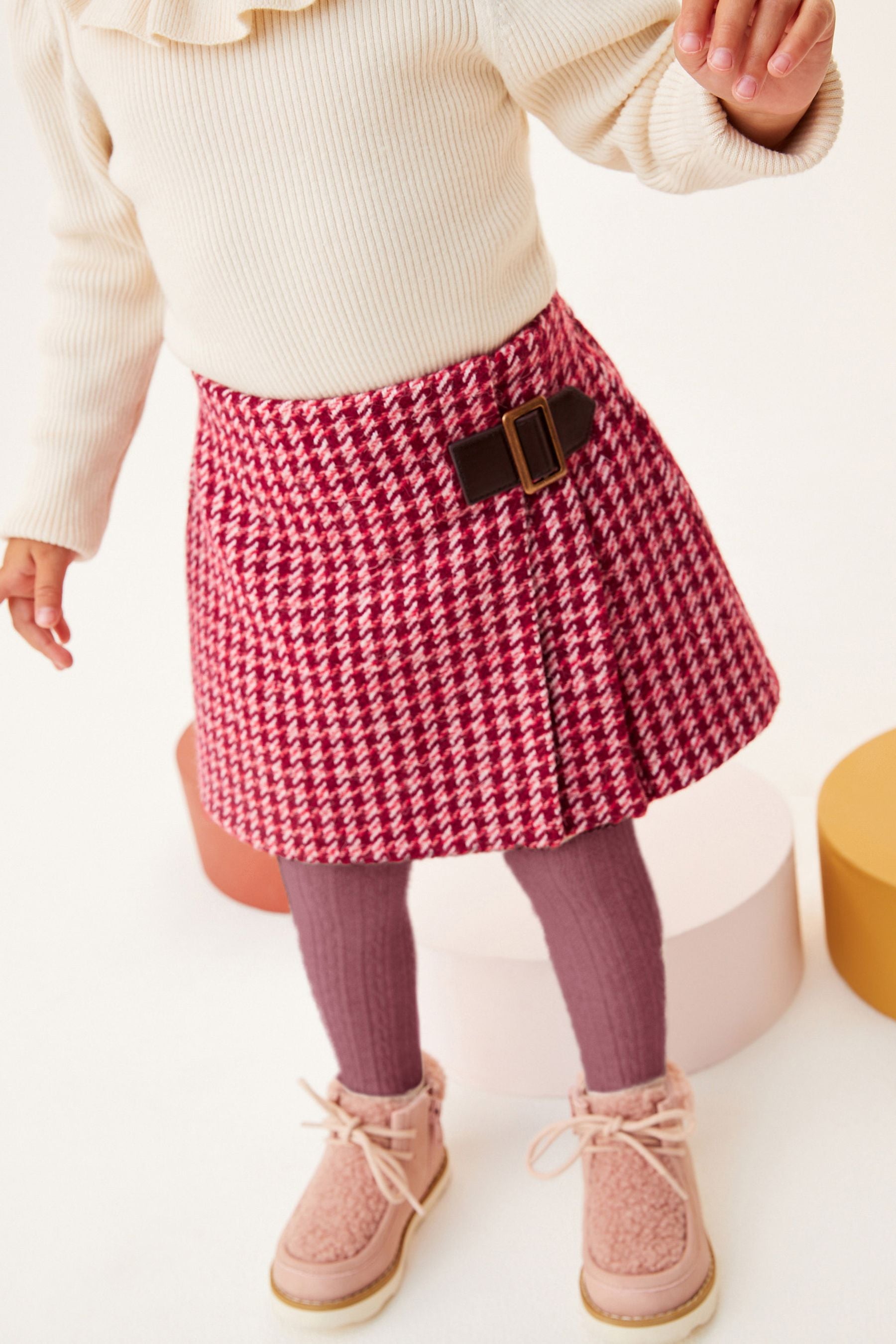 Red Check Kilt Skirt & Tight Set (3mths-10yrs)