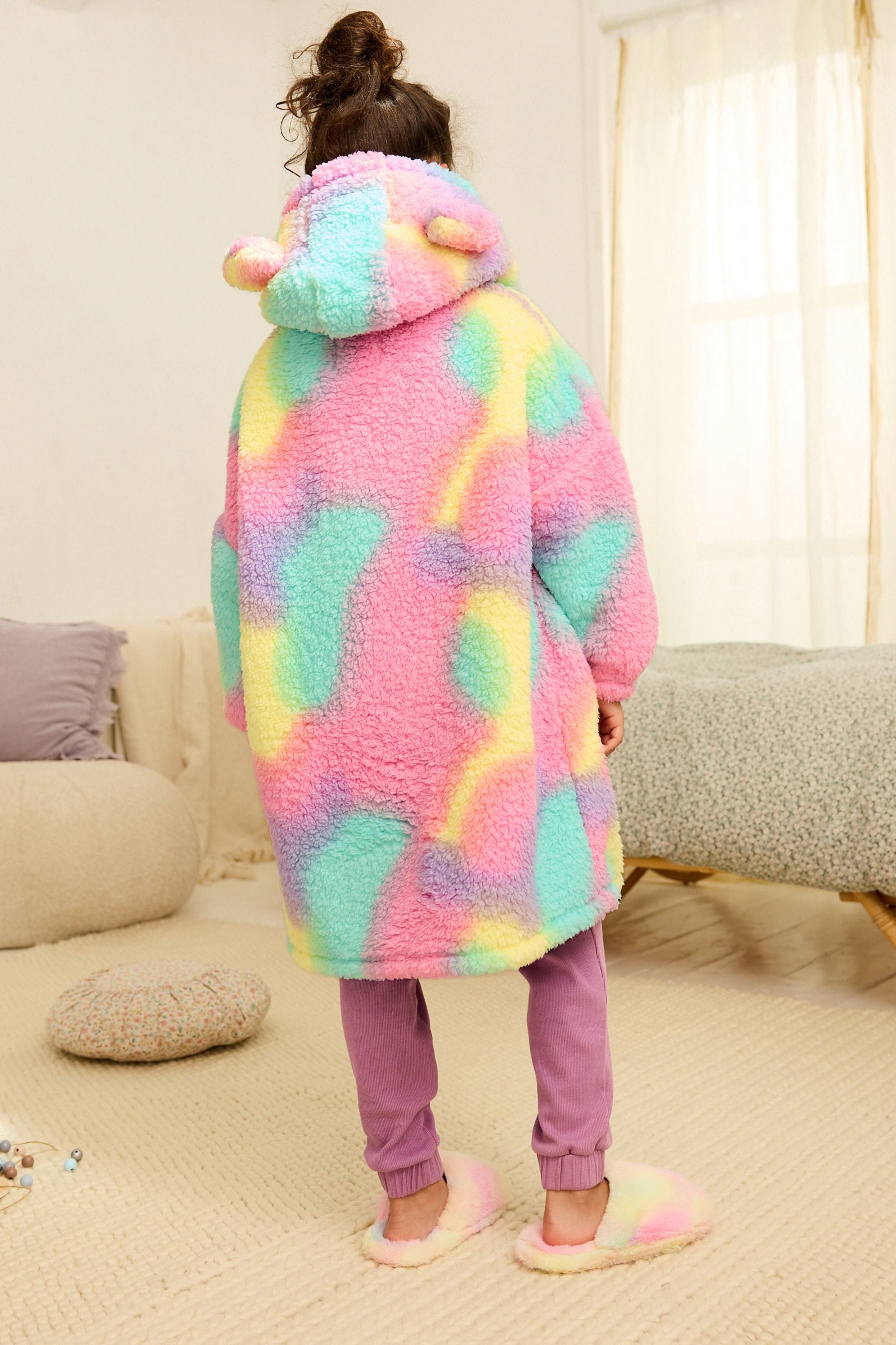 Multi Tie Dye Hooded Blanket (3-16yrs)